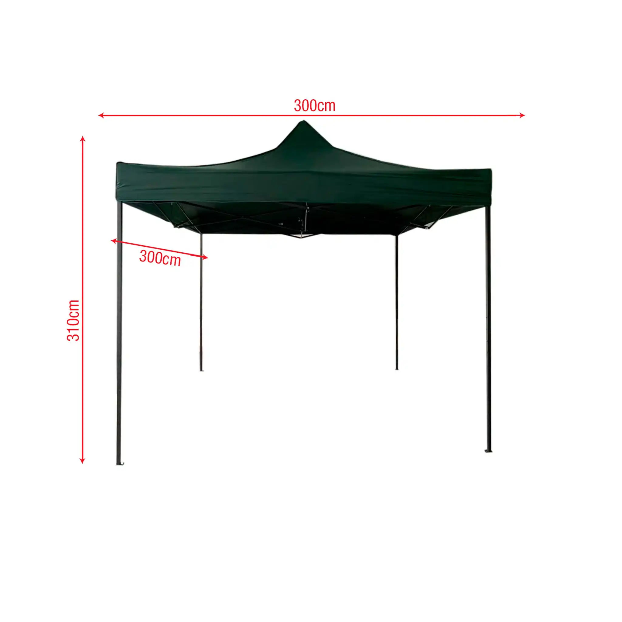 Adenio - Gazebo verde 3x3 richiudibile con pesi - Image 6