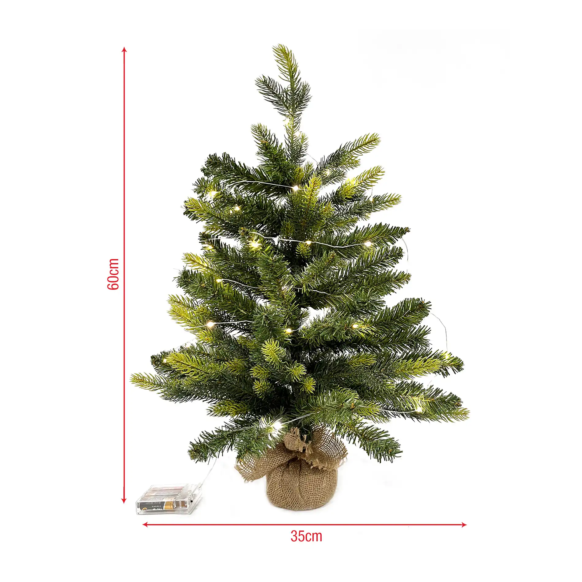 Agat - Albero di Natale da tavolo o da terra con luci a led H 60 cm - Image 6
