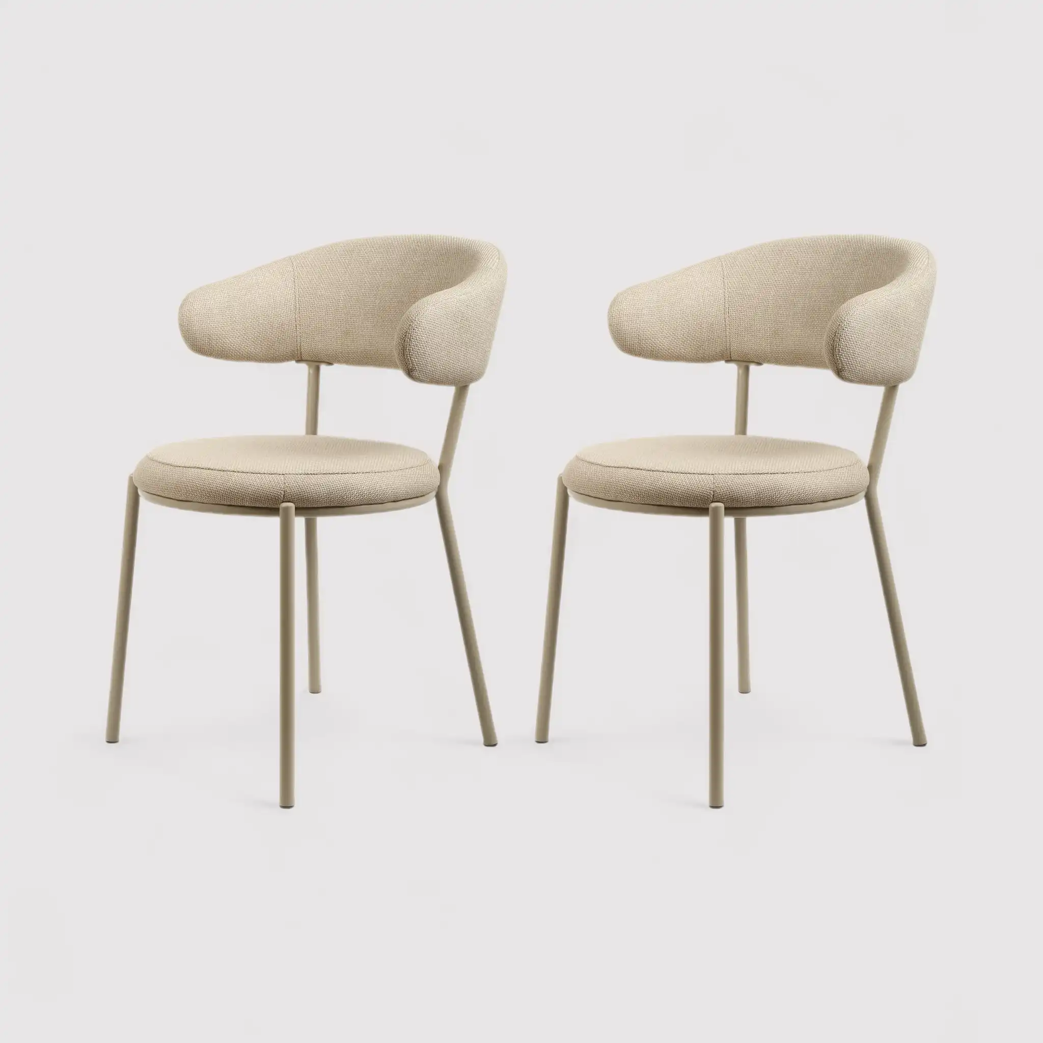 Alamanda - Set 2 sedie da pranzo design beige in stile moderno - Image 3