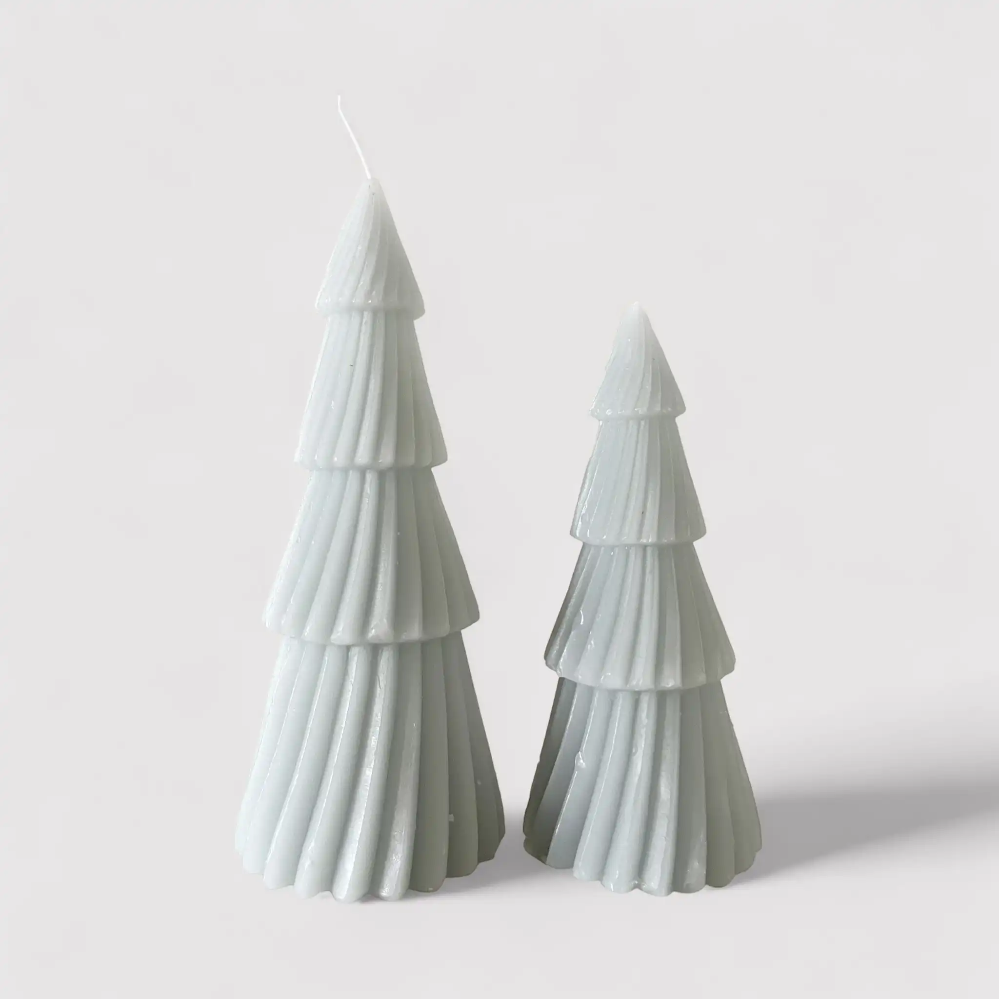 Alnus - Candele decorative grigie a tema Natale