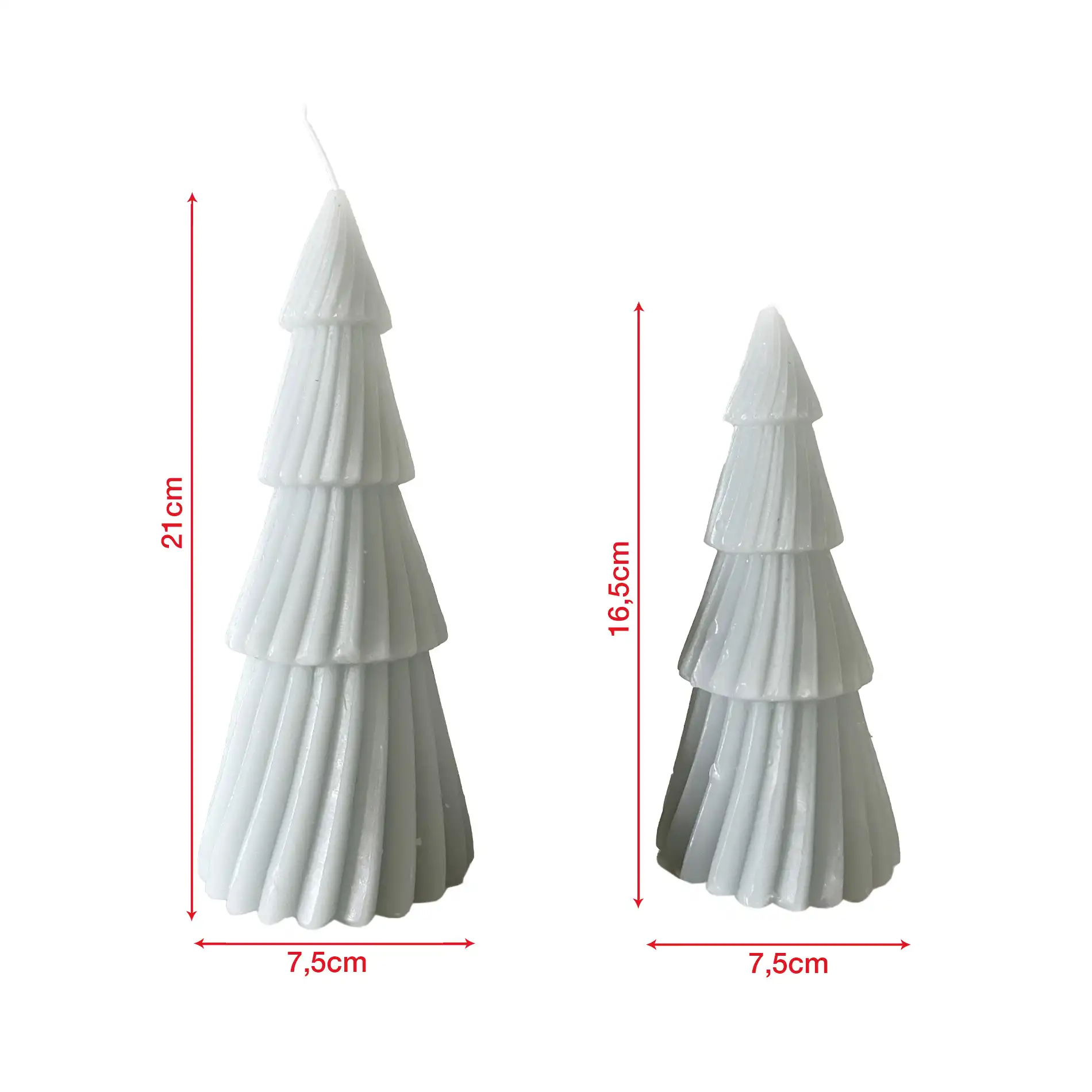 Alnus - Candele decorative grigie a tema Natale - Image 3