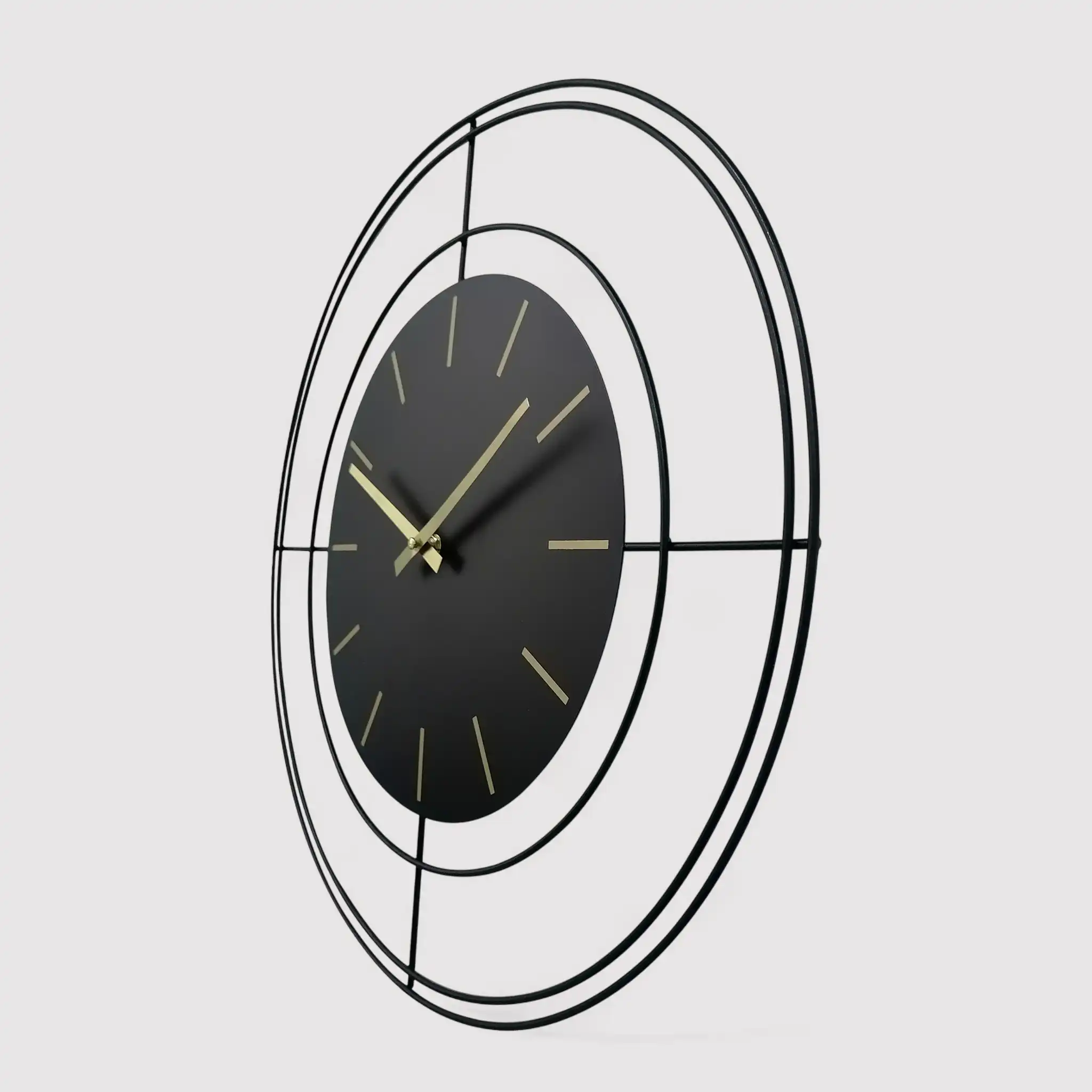 Amla - Orologio da parete nero e giallo in stile moderno - Image 3