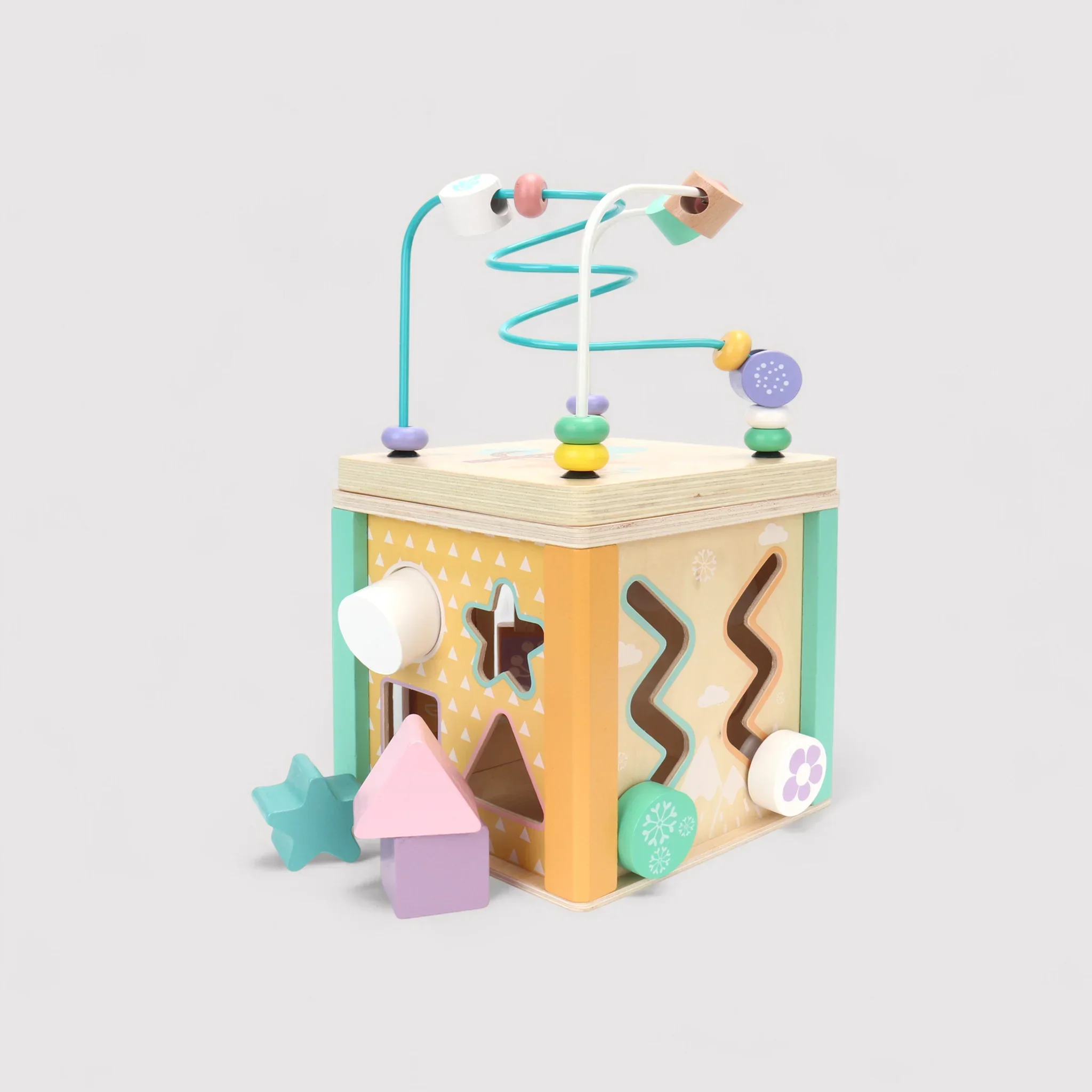 Amole - Cubo montessoriano in legno 5 giochi in 1 - Image 2