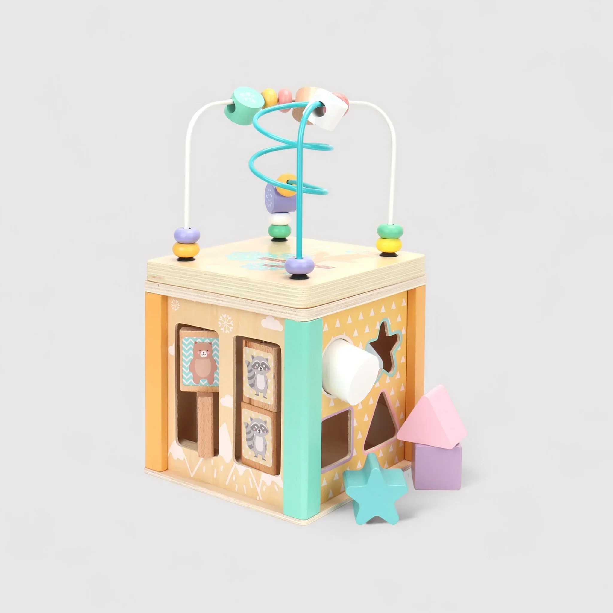 Amole - Cubo montessoriano in legno 5 giochi in 1 - Image 4