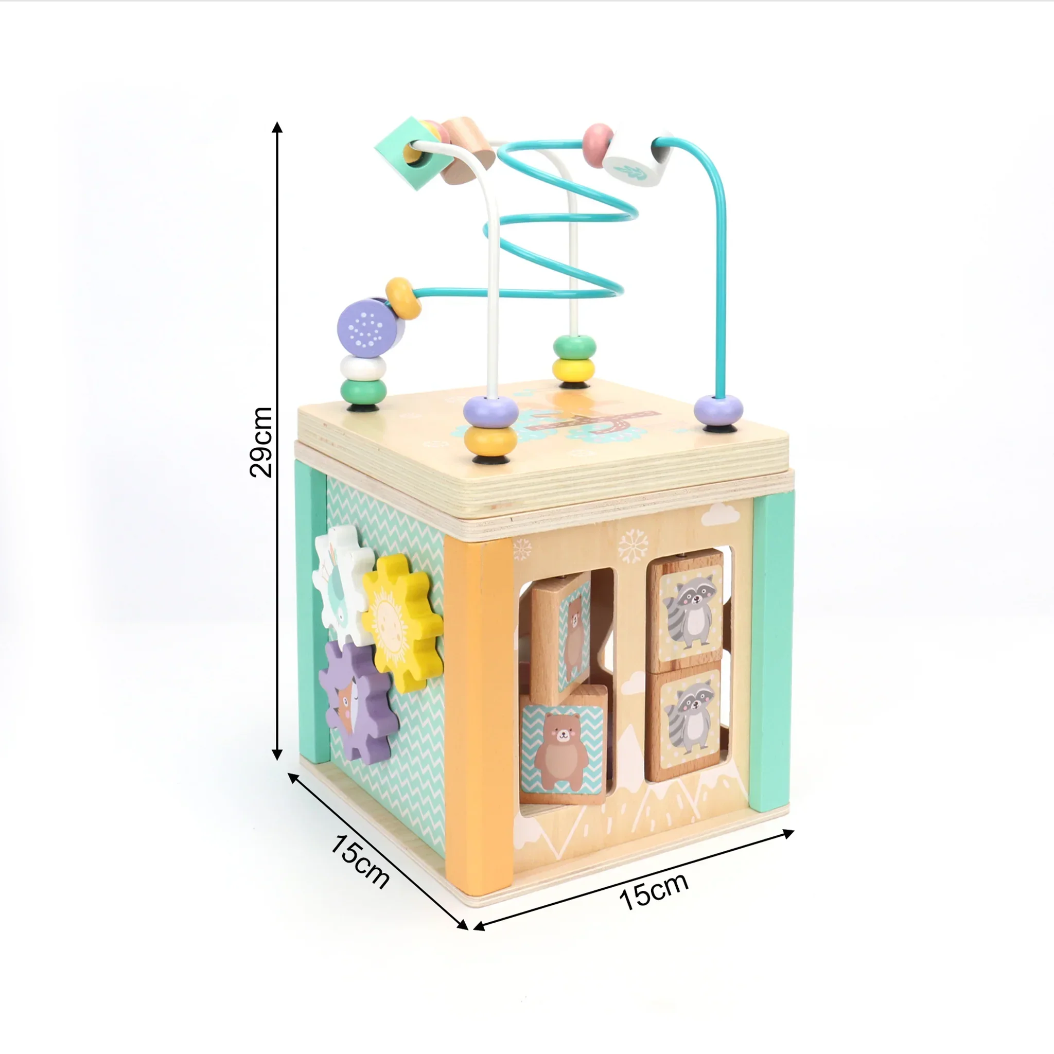 Amole - Cubo montessoriano in legno 5 giochi in 1 - Image 6