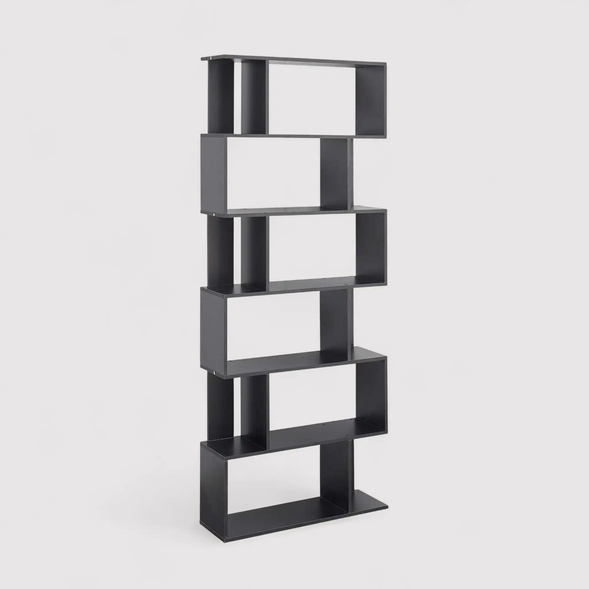 Anemone - Libreria moderna nera con 6 ripiani a scaffale - Image 5