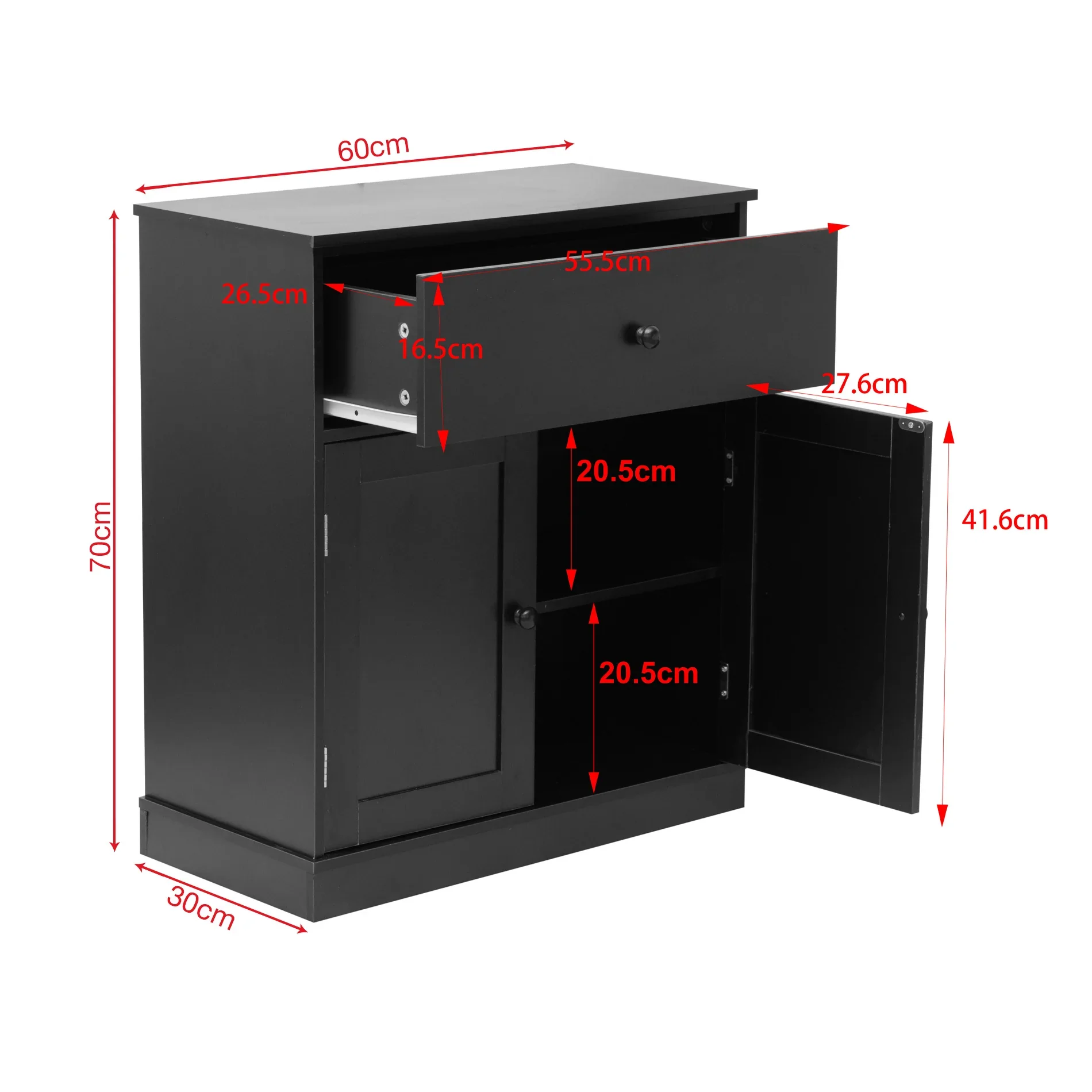 Areca - Piccola credenza nera multiuso in stile moderno - Image 8