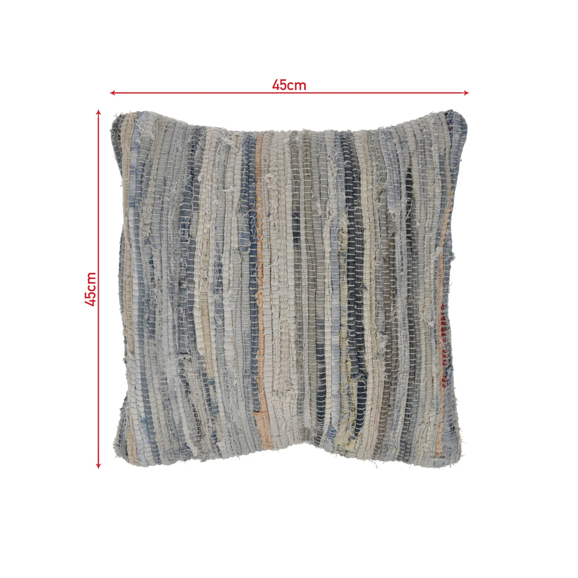 Armud - Cuscino quadrato con fantasia a righe beige e blu - Image 5