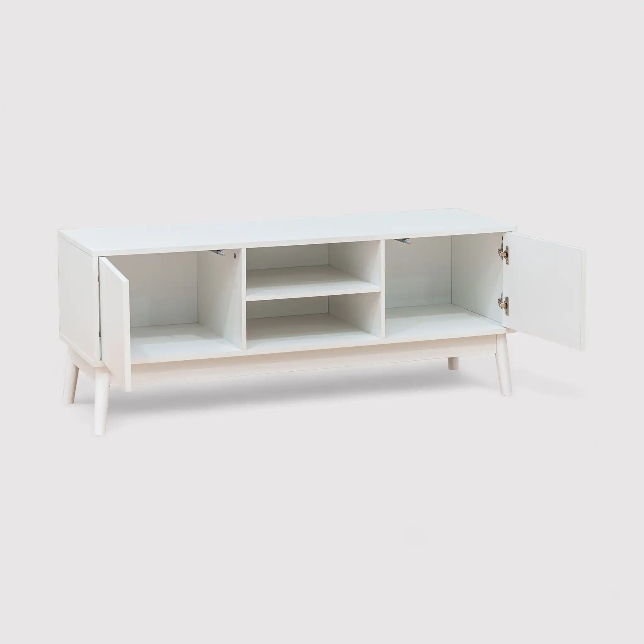 Bacopa - Credenza porta tv moderna bianca con 2 ante - Image 4