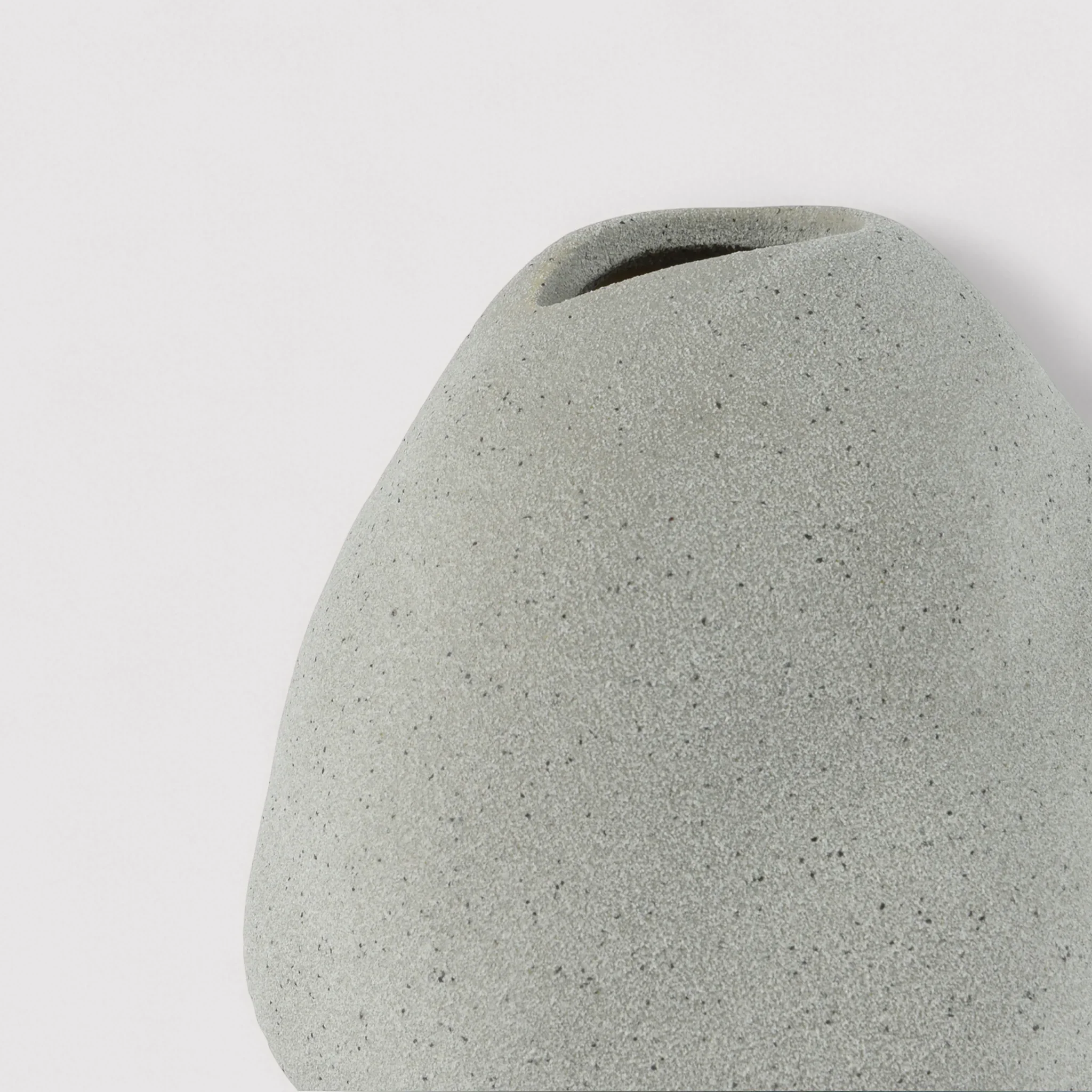 Badayer - Piccolo vaso decorativo da interno grigio in gres - Image 3