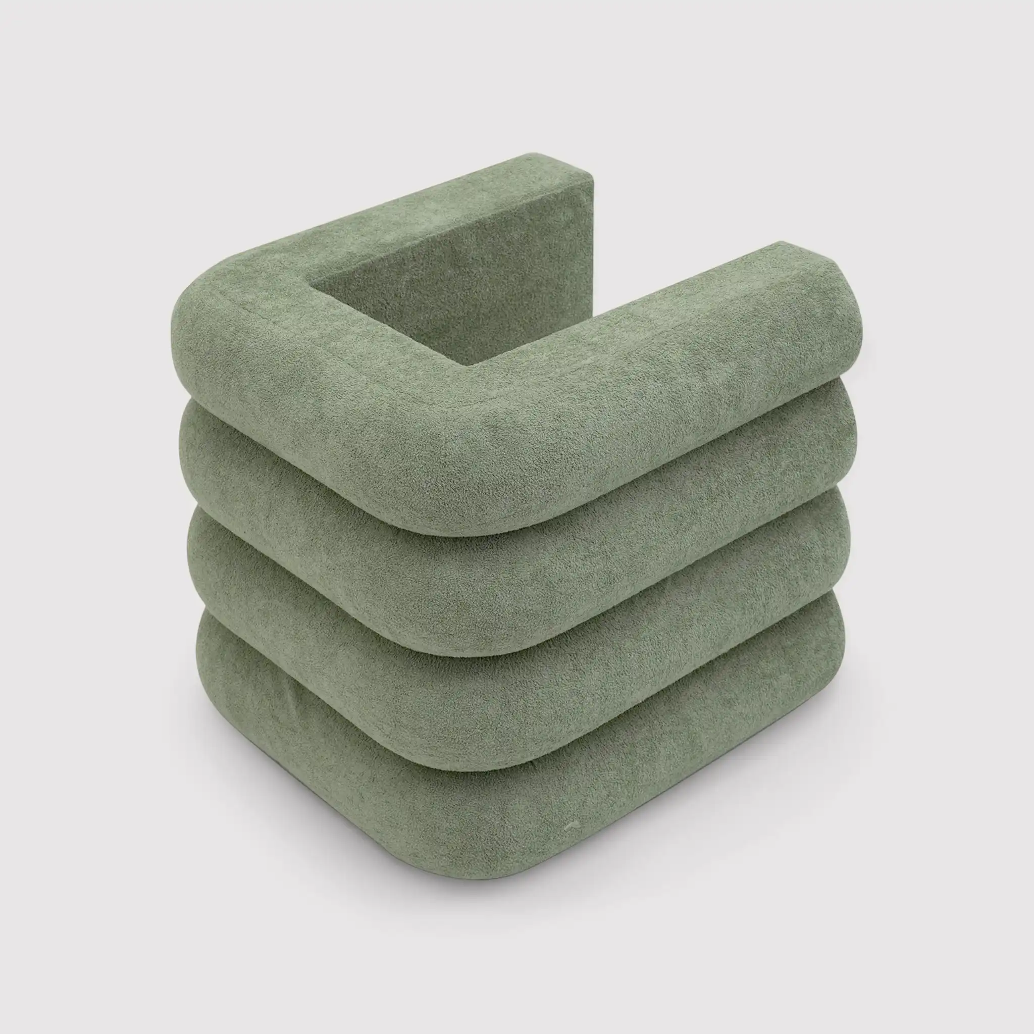 Bamya - Set 2 pouf decorativi di design verde scuro - Image 5