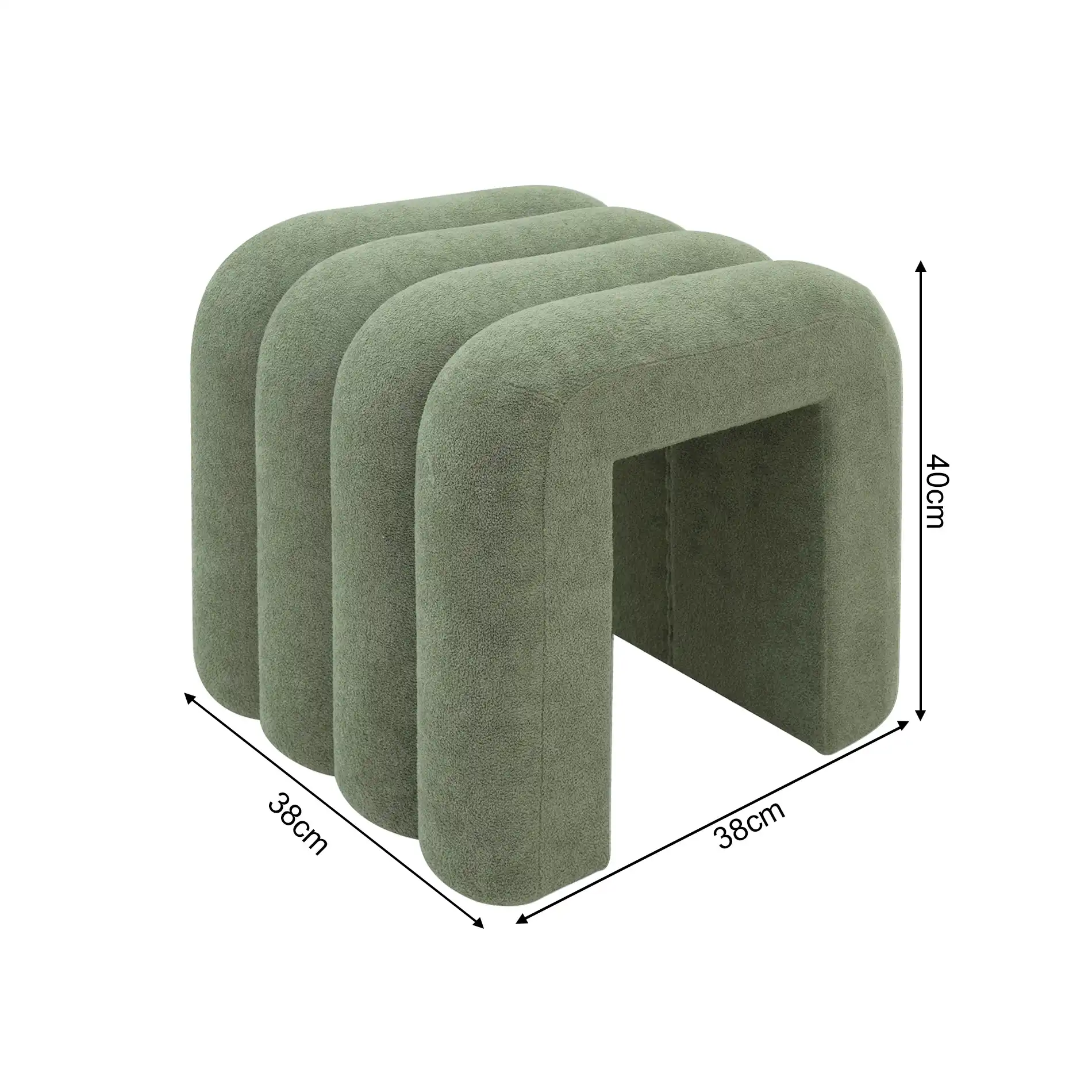 Bamya - Set 2 pouf decorativi di design verde scuro - Image 9