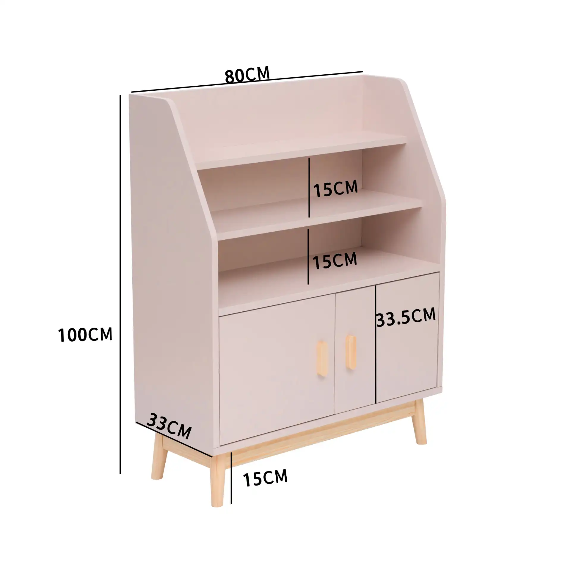 Bataw - Libreria montessoriana rosa con 3 ripiani - Image 9