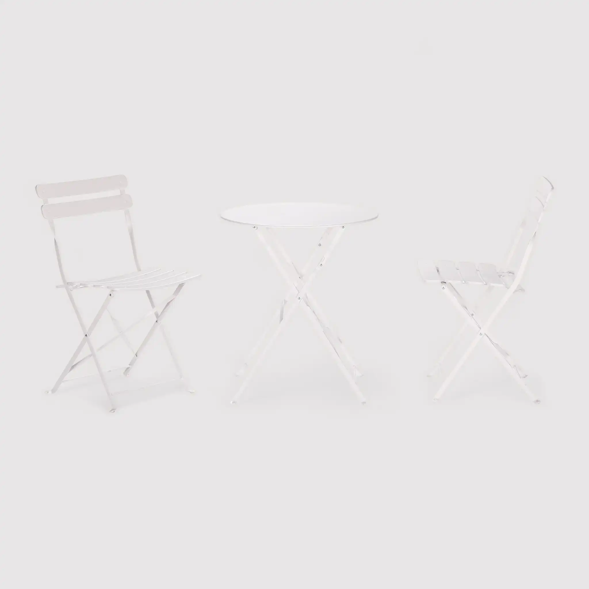 Berenj - Set bistrot bianco per balcone con tavolino e 2 sedie - Image 3