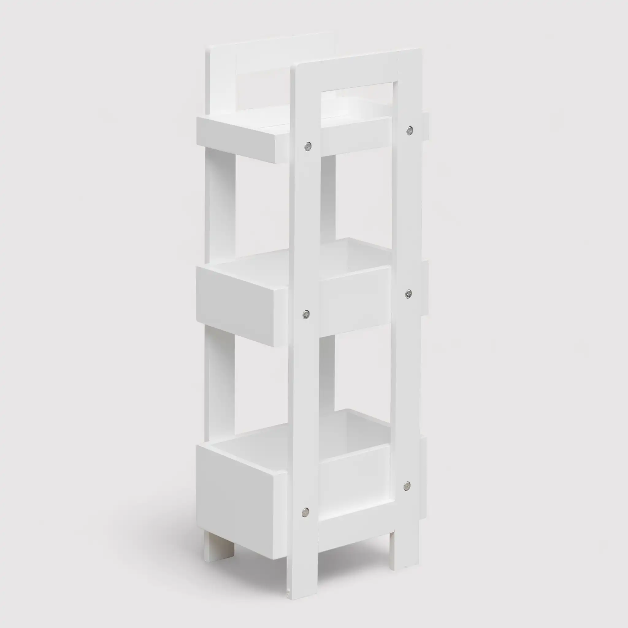 Bignonia - Piccolo scaffale bianco multiuso con 3 ripiani