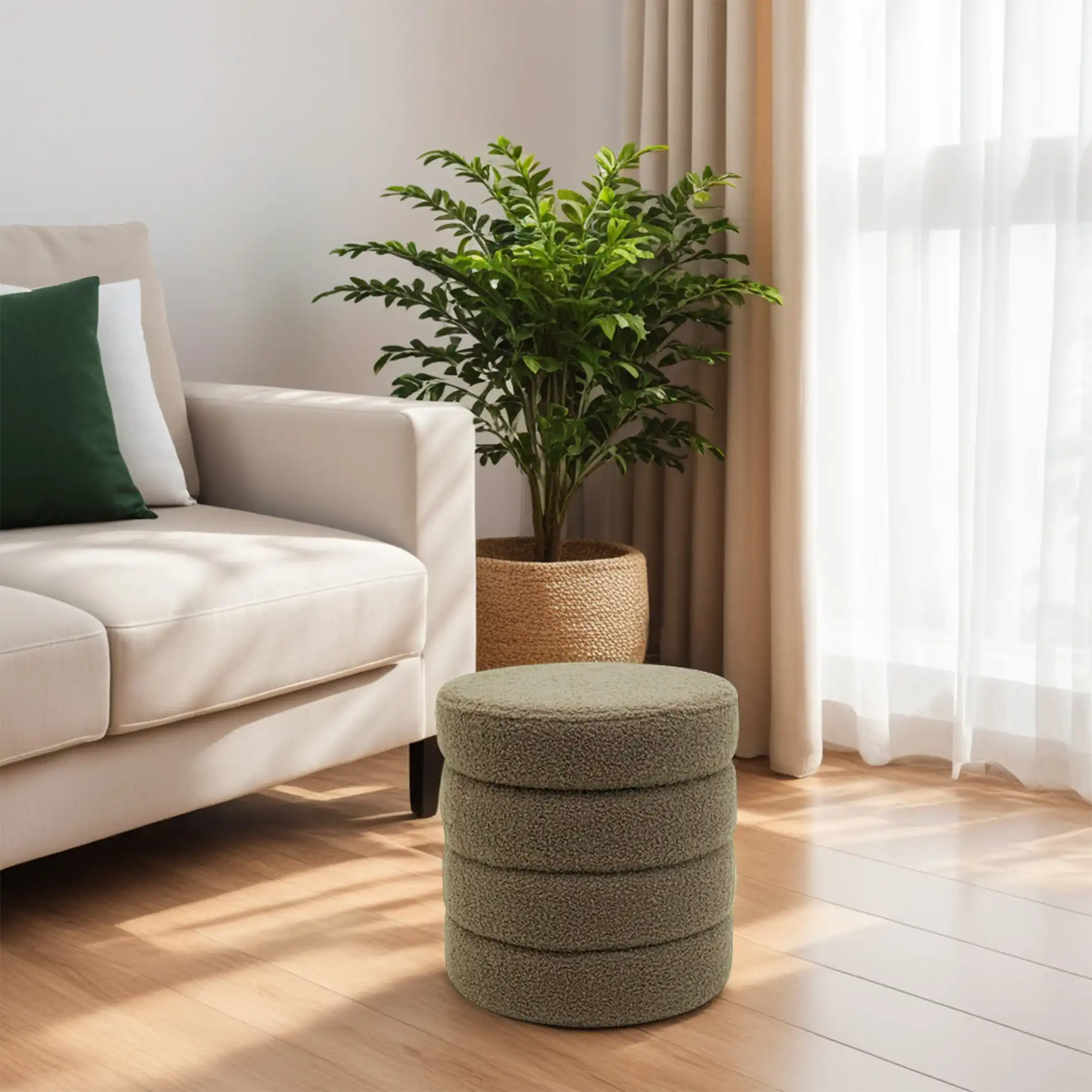 Bunya - Pouf contenitore rotondo moderno - Image 3