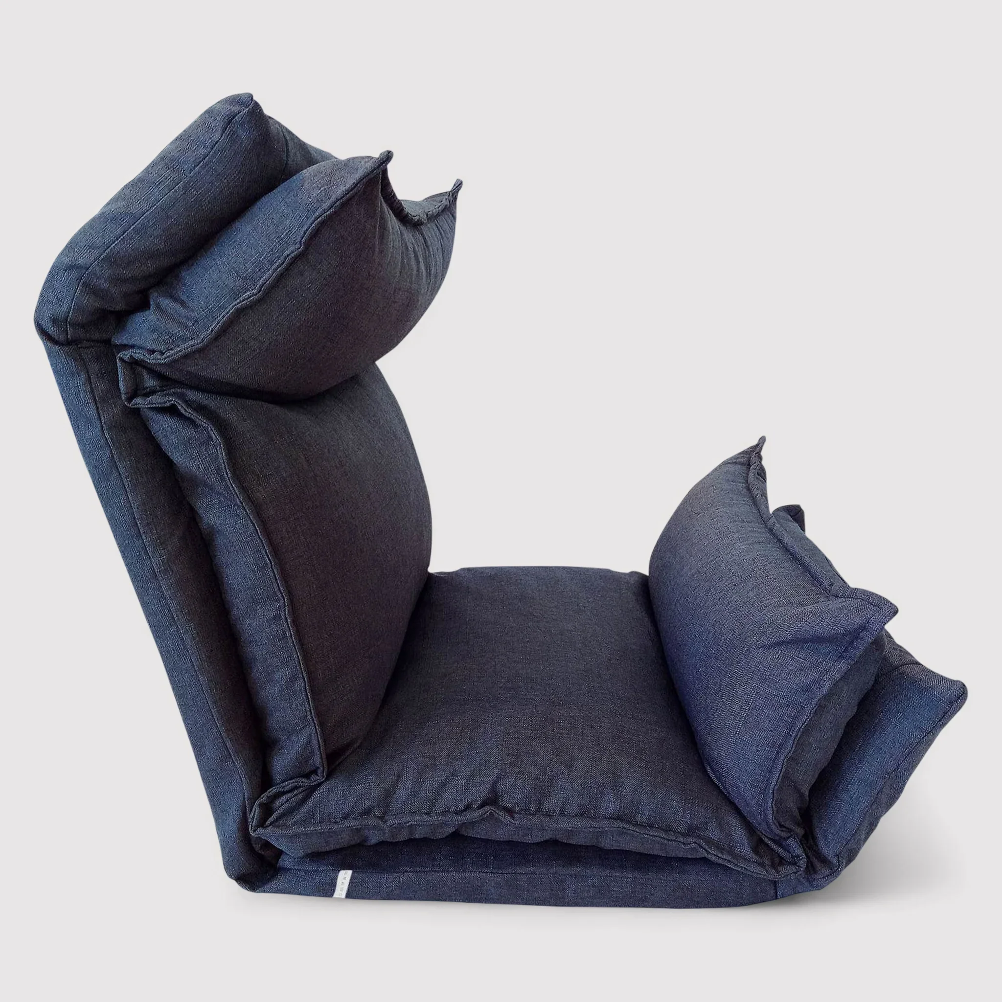 Calla - Poltrona da meditazione blue denim reclinabile - Image 4