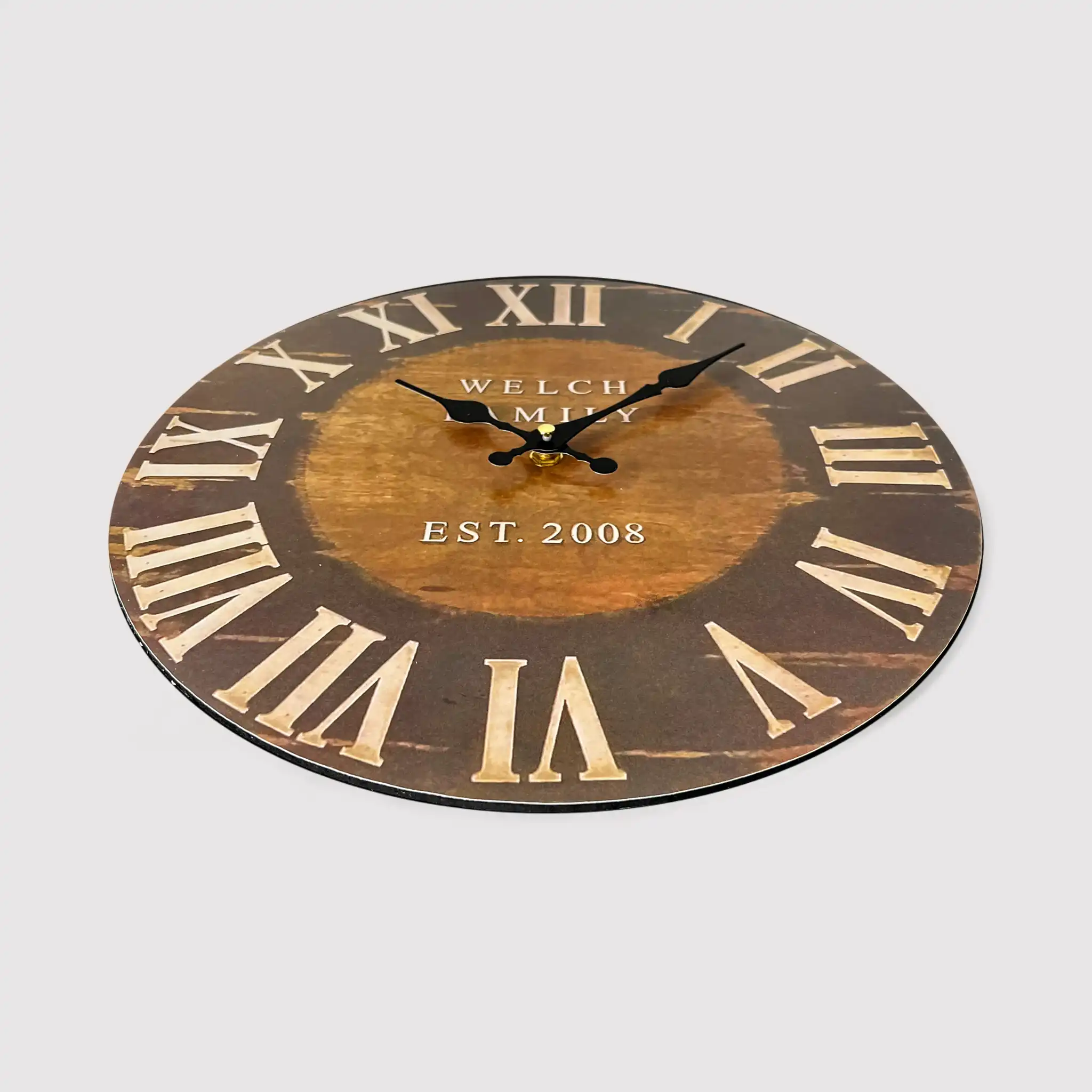 Camedrio - Orologio tondo in legno in stile industrial e vintage - Image 3