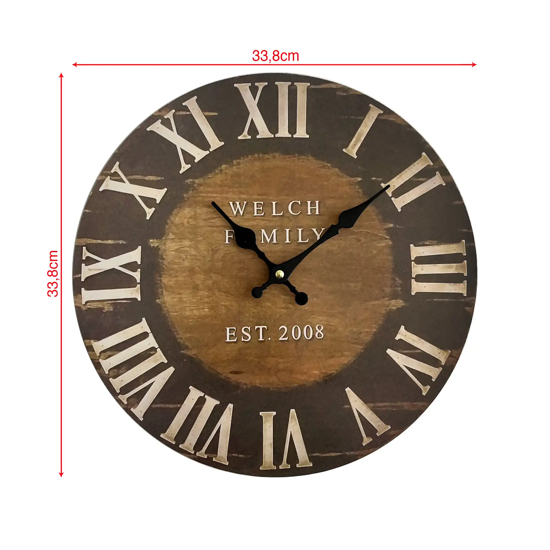 Camedrio - Orologio tondo in legno in stile industrial e vintage - Image 7