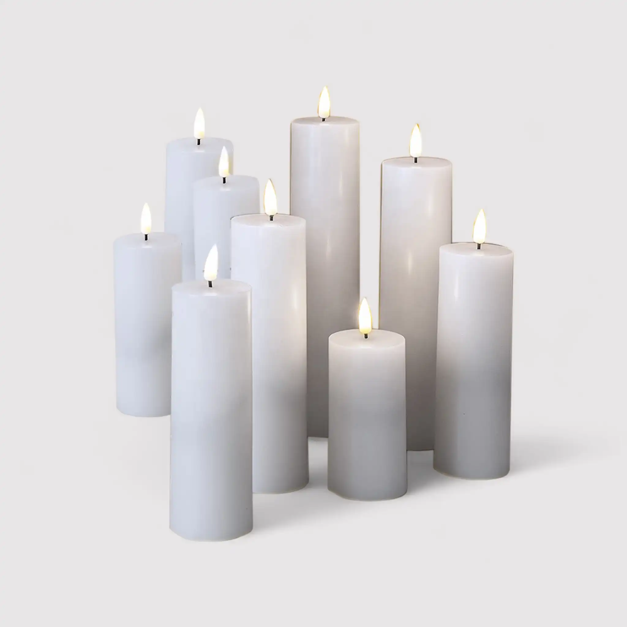 Camphor - Set di 9 candele a led bianche con telecomando - Image 3