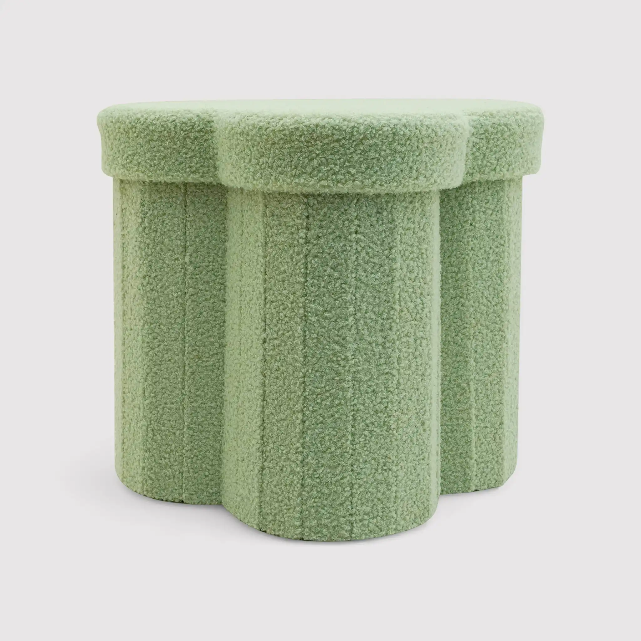 Carob - Pouf pieghevole contenitore verde a tema nuvola - Image 3