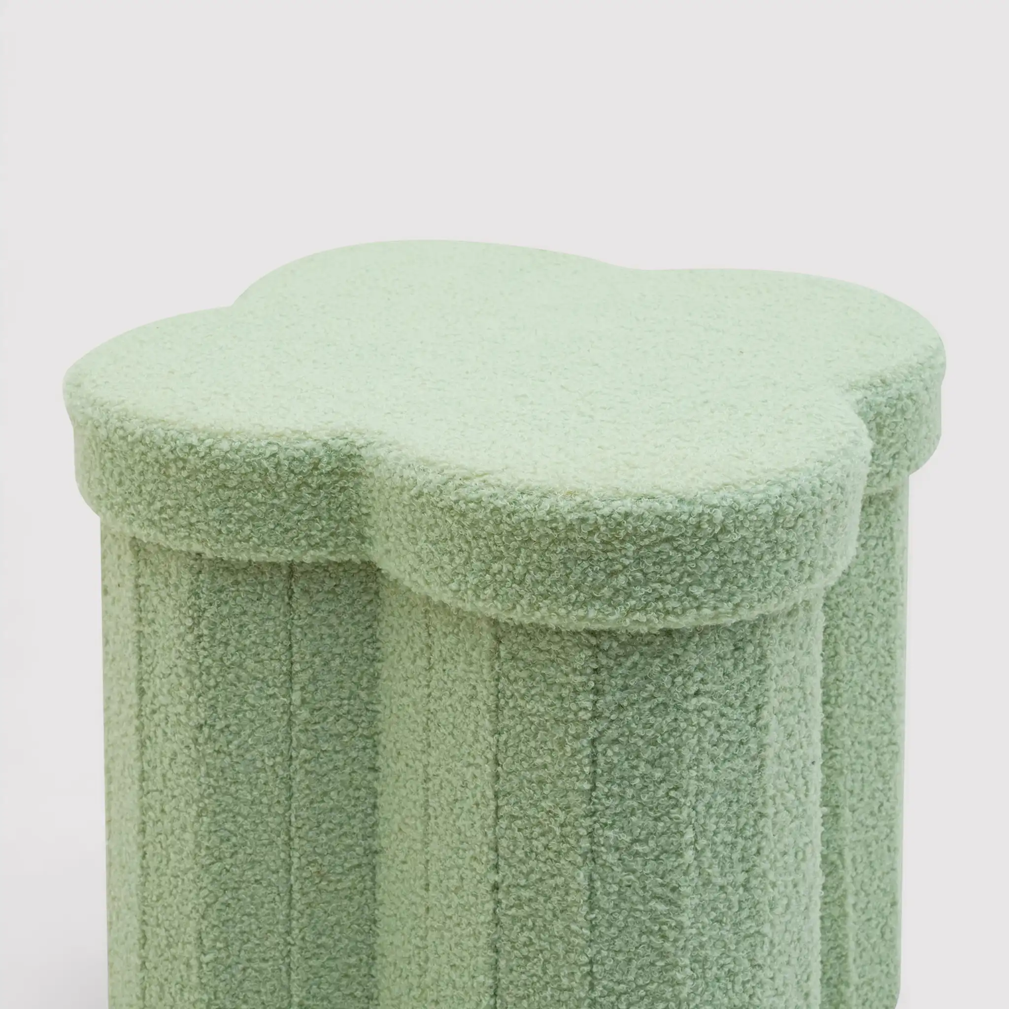 Carob - Pouf pieghevole contenitore verde a tema nuvola - Image 6