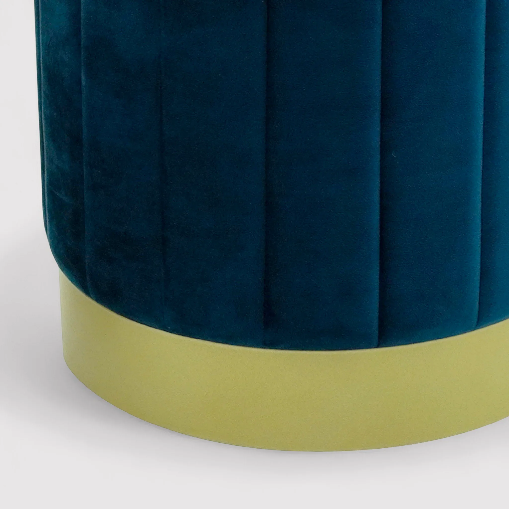 Cedrela - Set di 2 pouf poggiapiedi blu petrolio con contenitore - Image 6