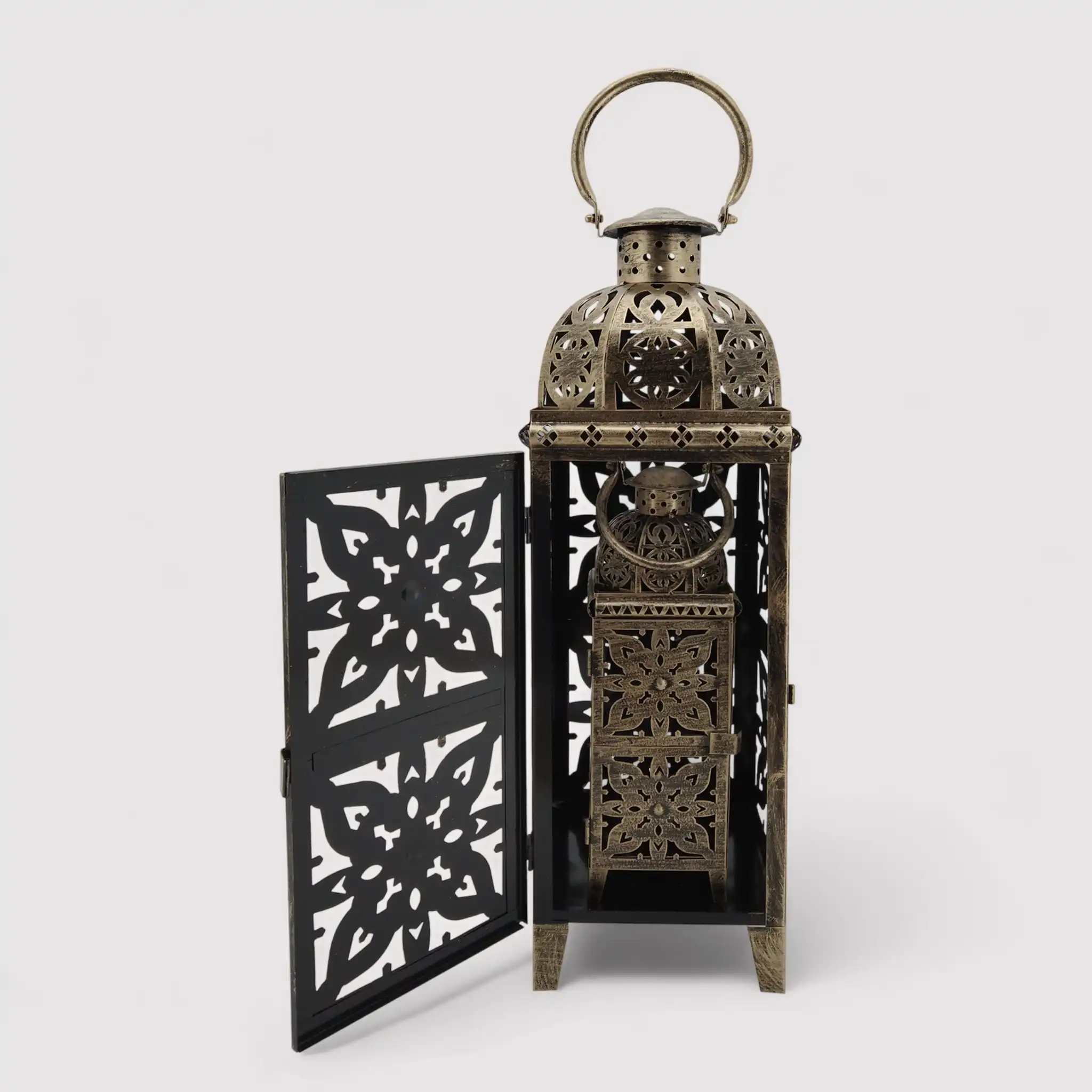Cedrus - Set di 2 lanterne decorative dorate - Image 3