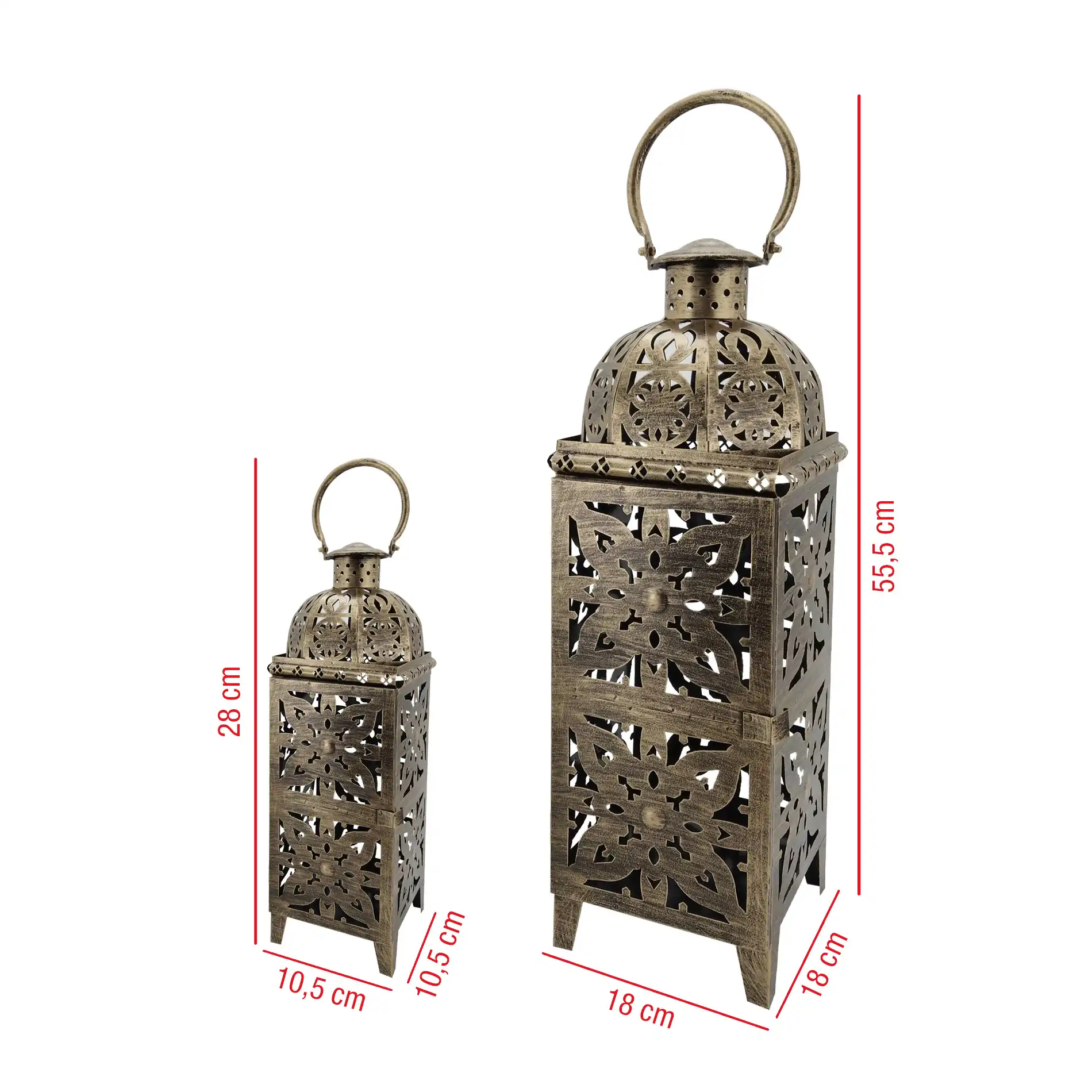 Cedrus - Set di 2 lanterne decorative dorate - Image 7