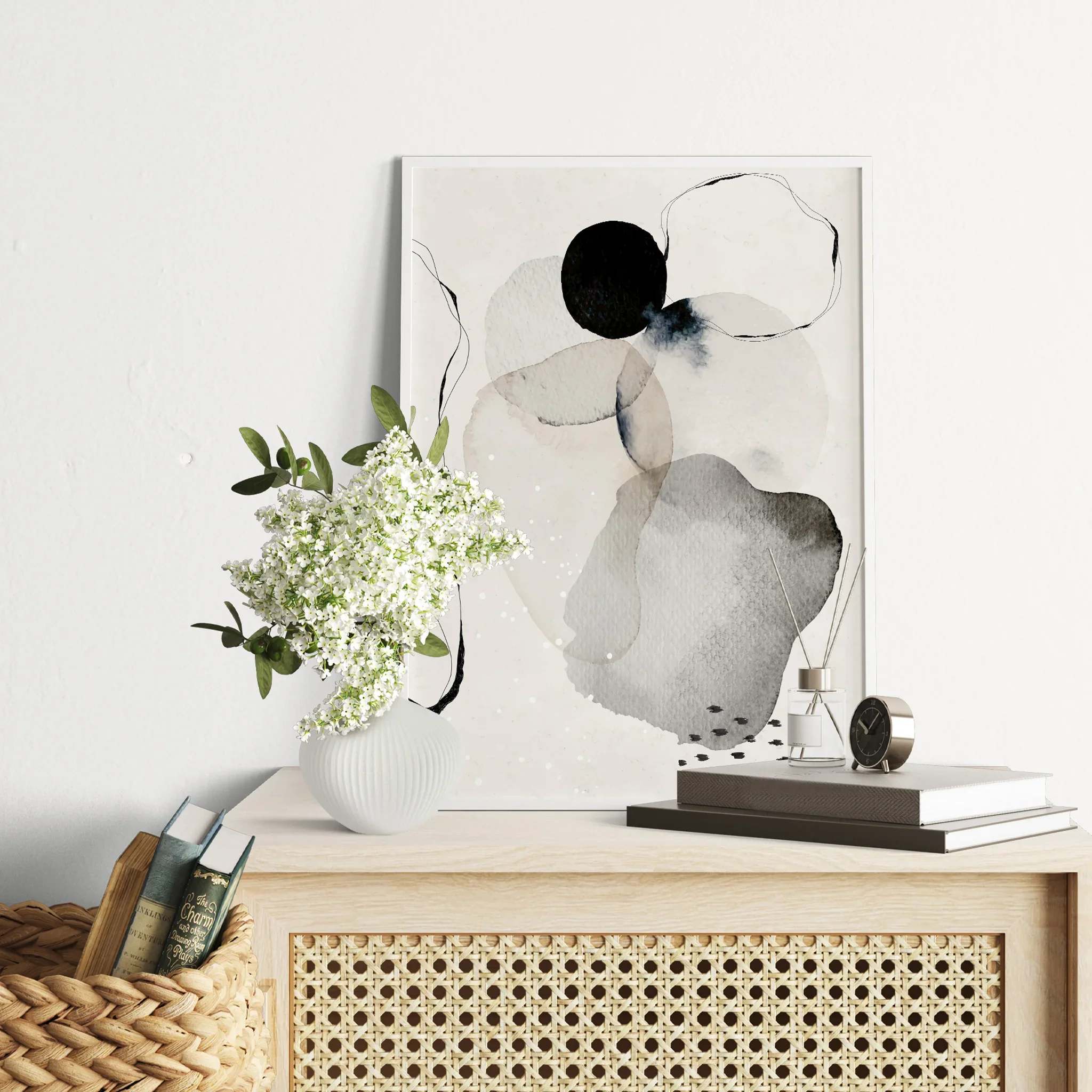 Cempaka - Vaso decorativo a forma di giara in gres bianco - Image 2