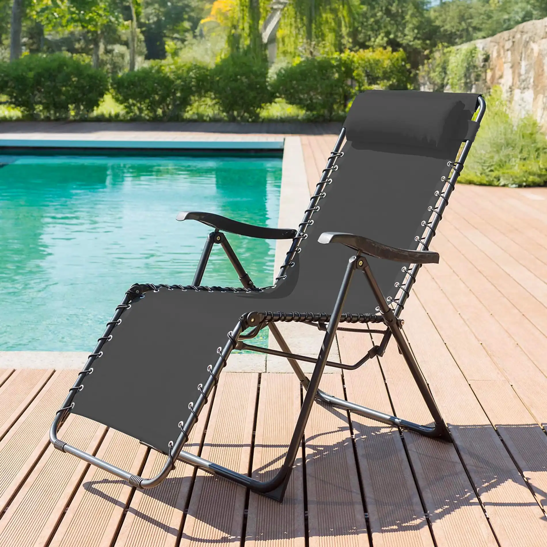 Cherymoya - Sdraio relax gravità zero grigia per giardino - Image 2