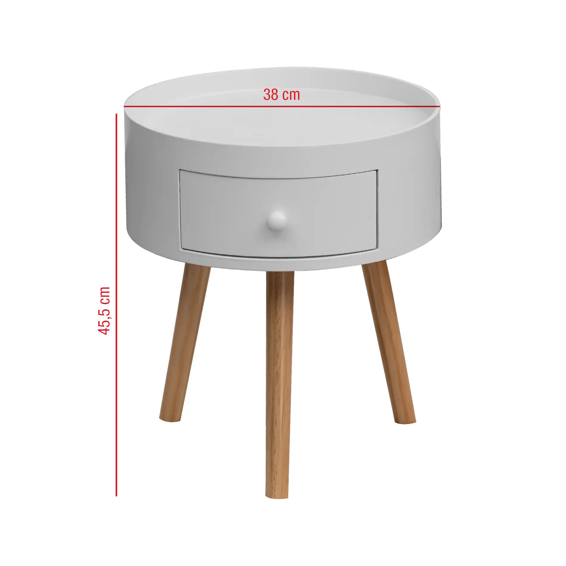 Ciclamino - Comodino tondo in stile scandinavo - Image 5