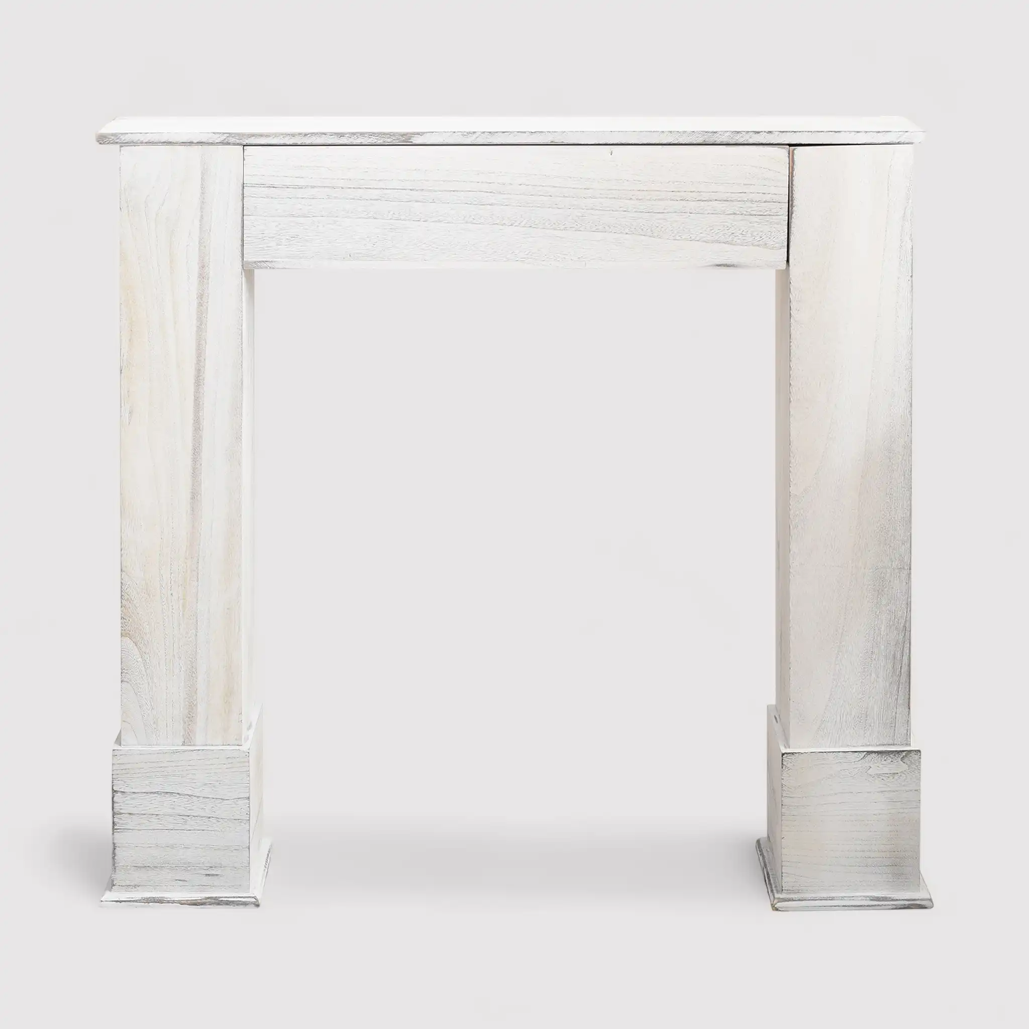 Citiso - Cornice camino shabby in legno bianco da salotto - Image 5