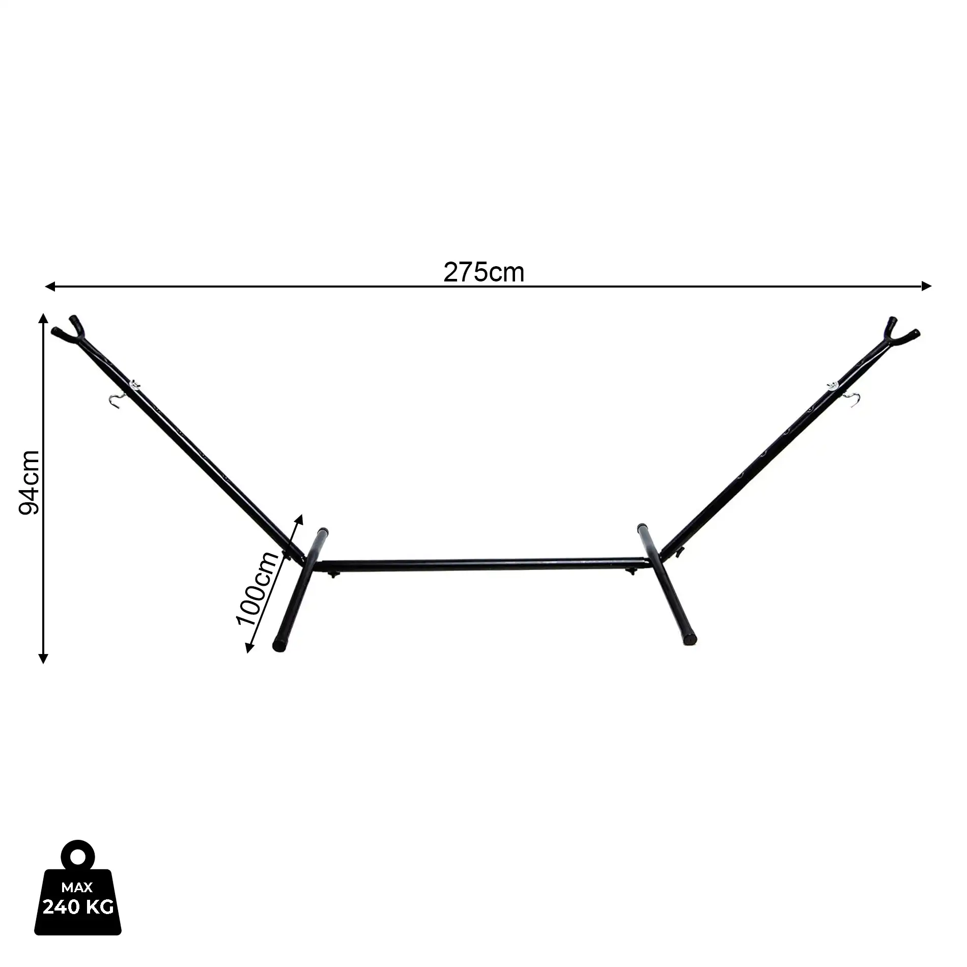 Cotyledo - Supporto per amaca da esterno in ferro L 275 cm - Image 3