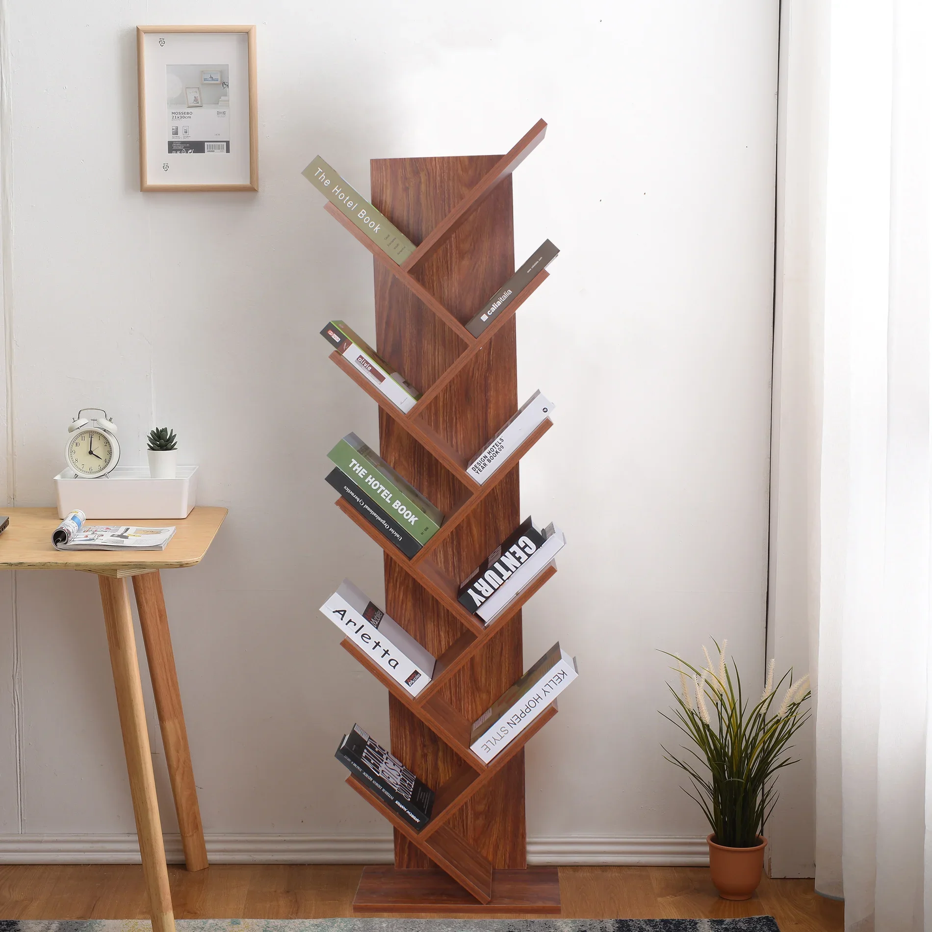 Crespino - Libreria a scaffali color noce in stile moderno - Image 2