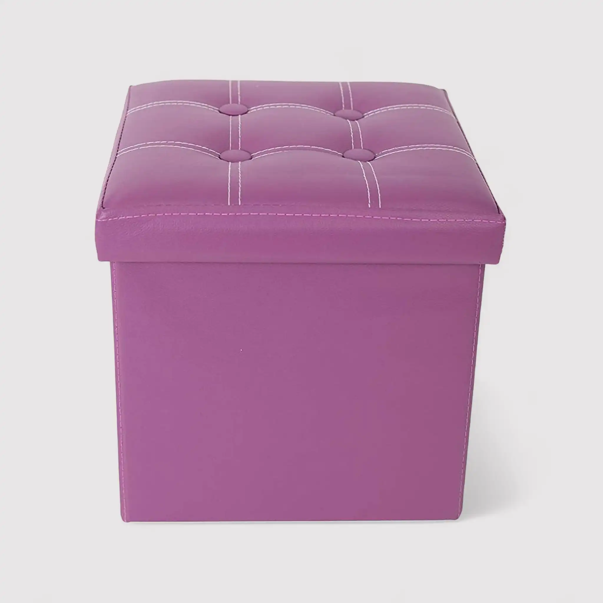 Croco - Pouf viola contenitore a cubo in stile etnico - Image 4