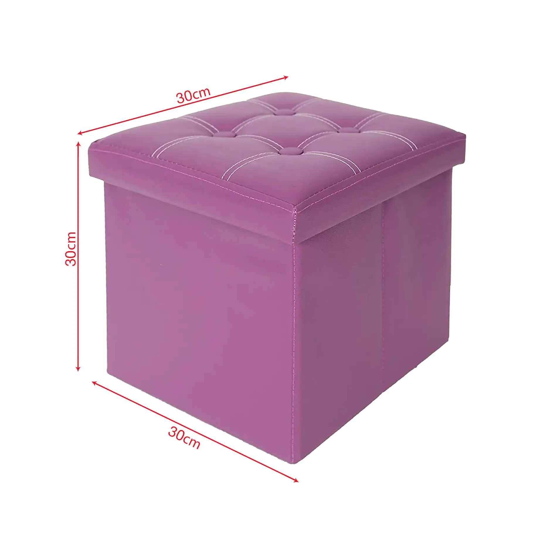 Croco - Pouf viola contenitore a cubo in stile etnico - Image 5