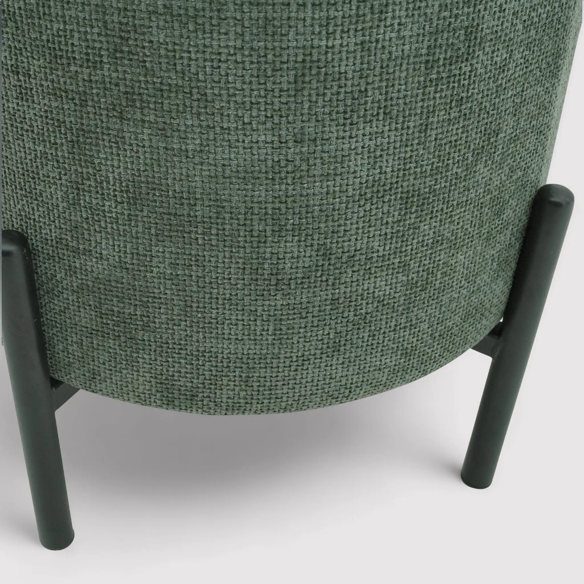Daikon - Pouf sgabello tondo verde scuro in stile moderno - Image 5