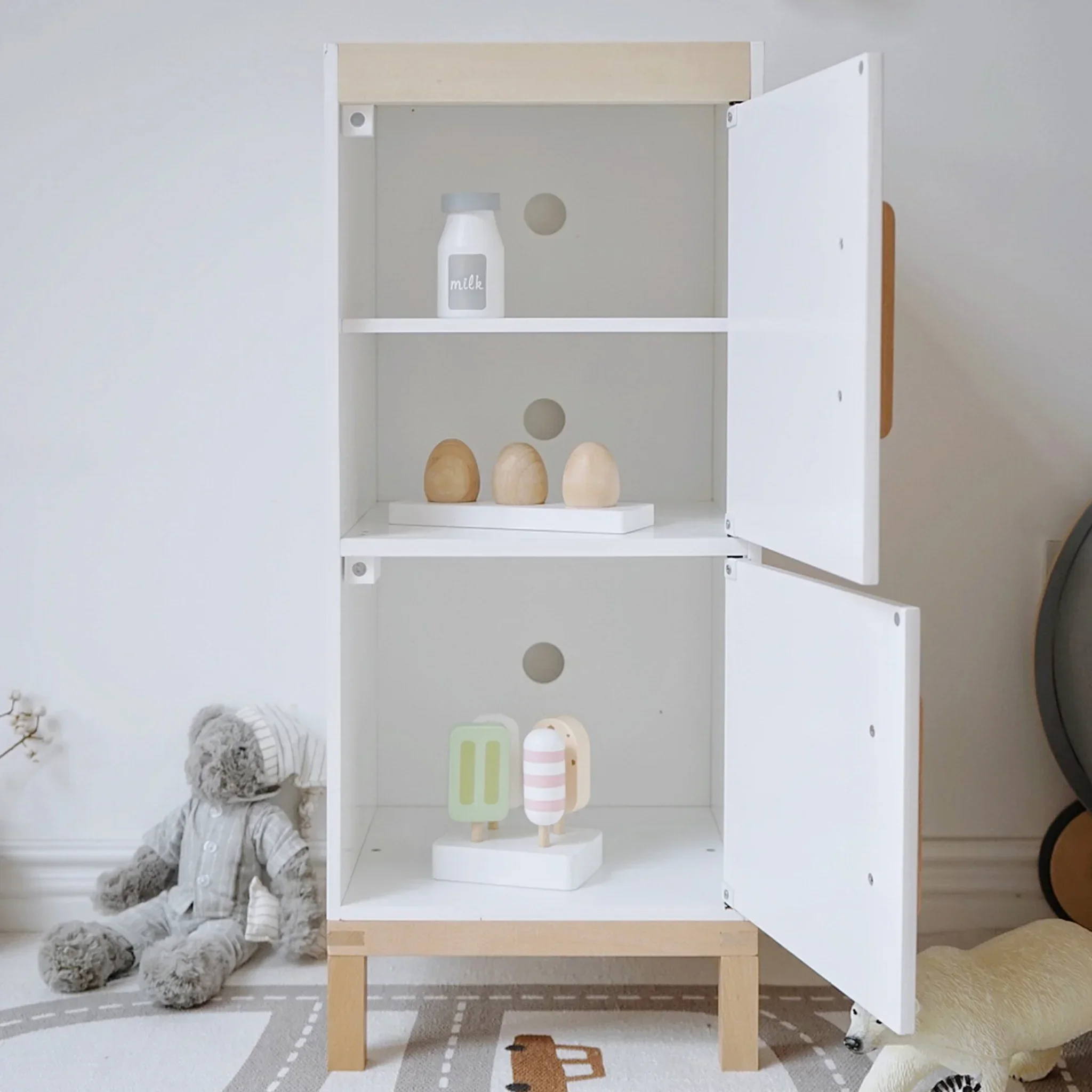 Dalak - Frigorifero in legno giocattolo per bambini con accessori - Image 3