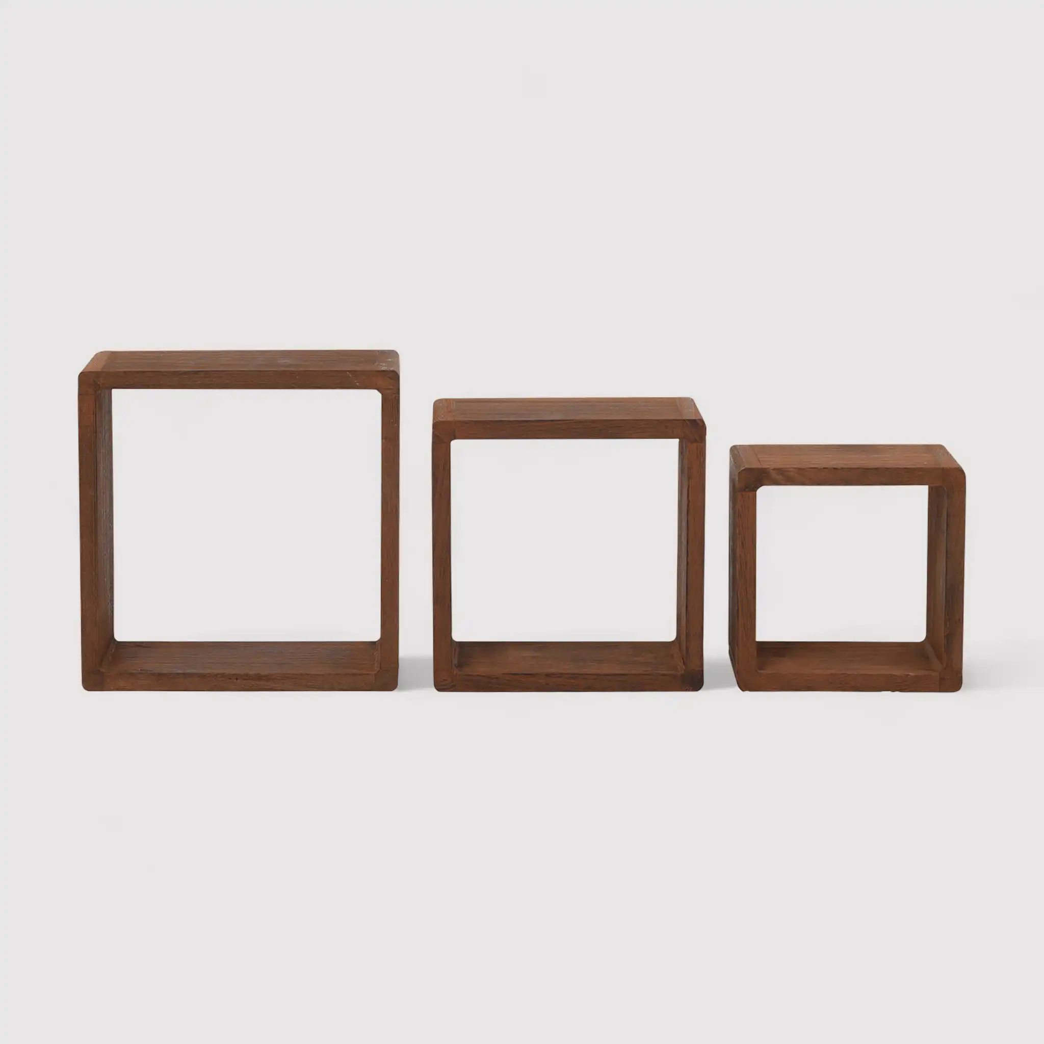 Dicentra - Set di 3 mensole quadrate design in legno - Image 3
