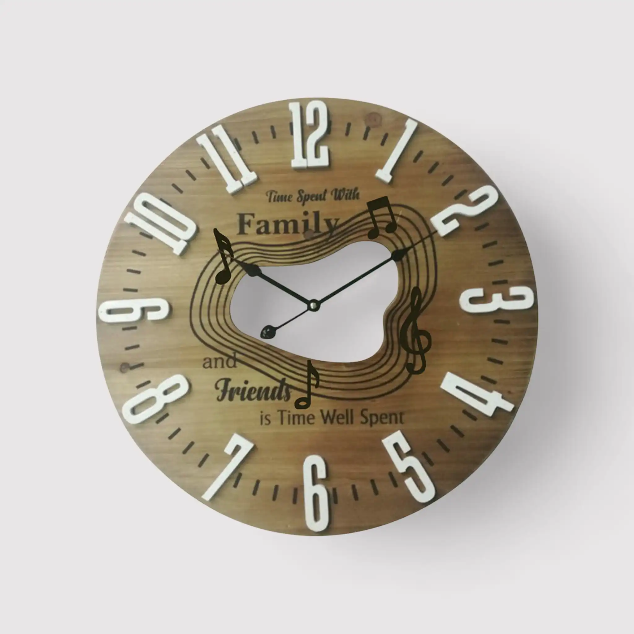 Dittamo - Orologio da muro marrone in stile minimalista