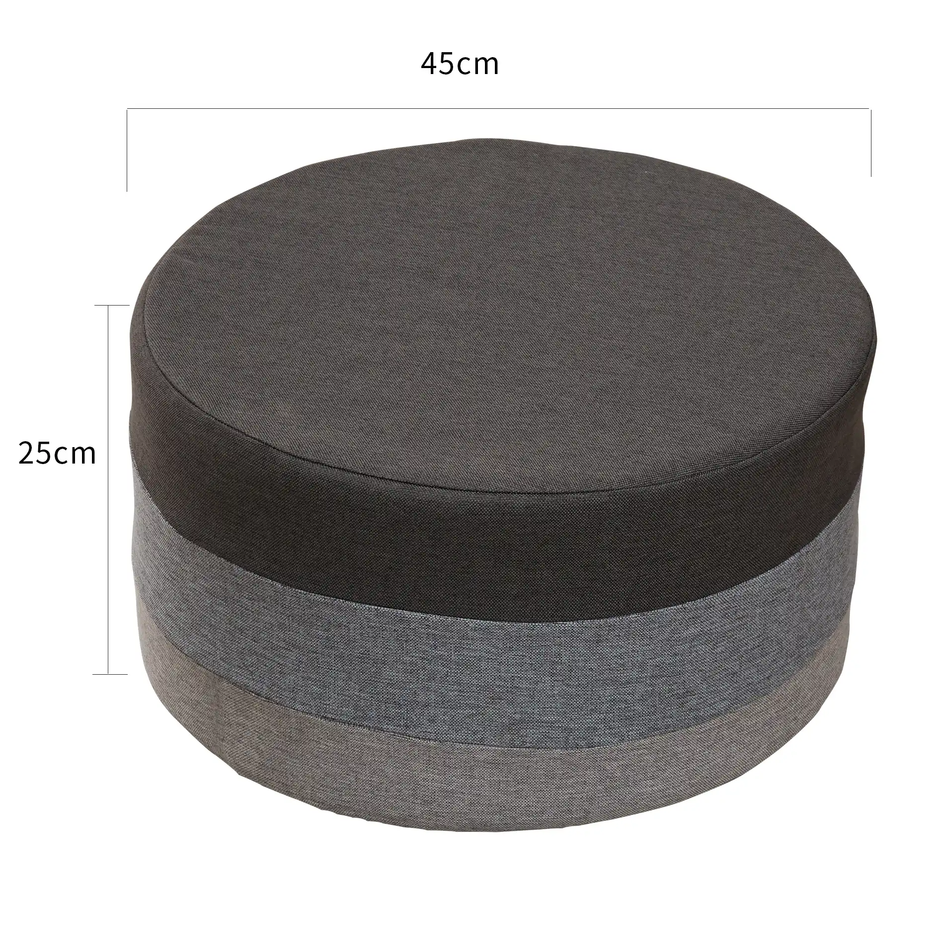 Ensete - Pouf poggiapiedi imbottito a righe da salotto - Image 4