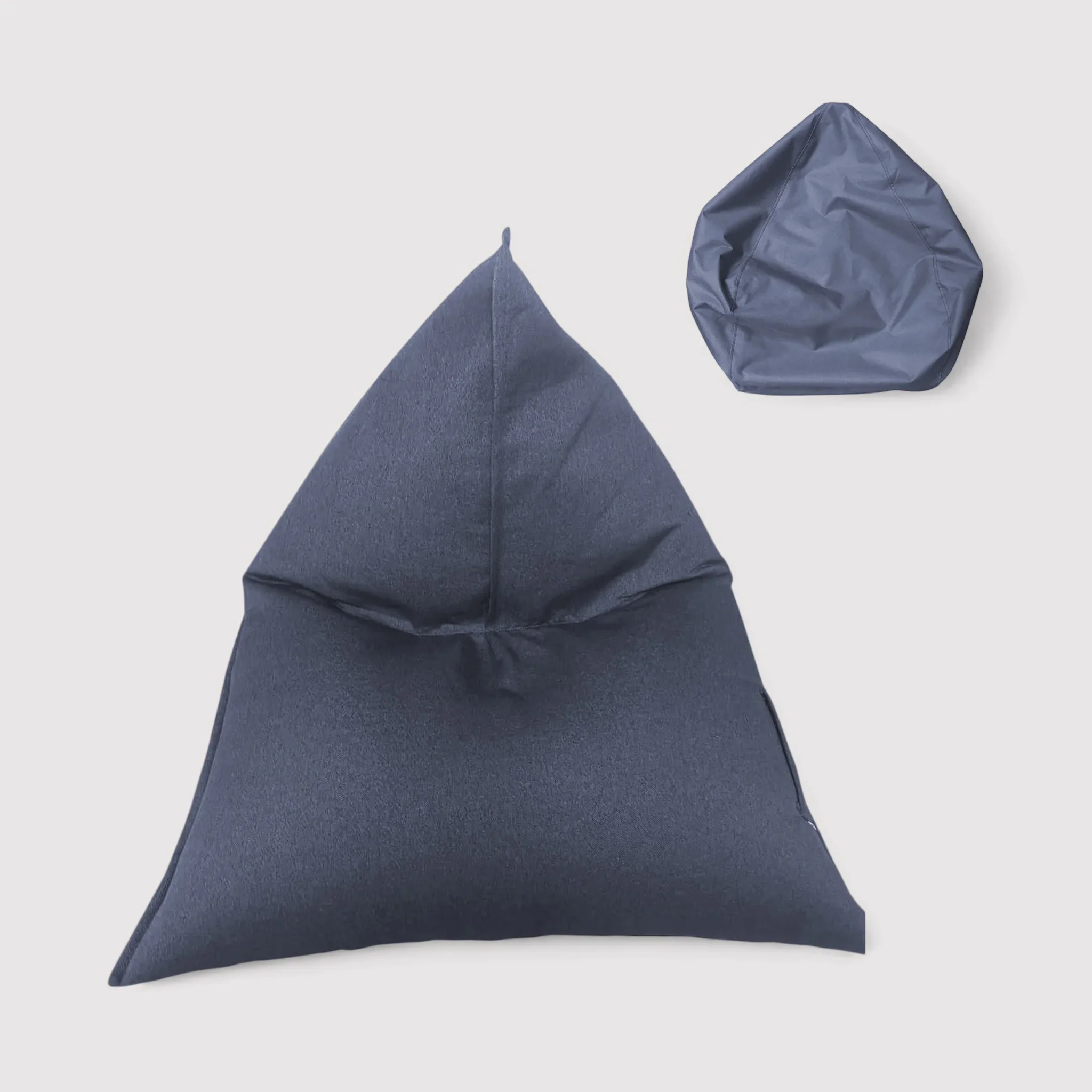 Erytrina - Fodera per pouf a sacco blu da riempire - Image 5