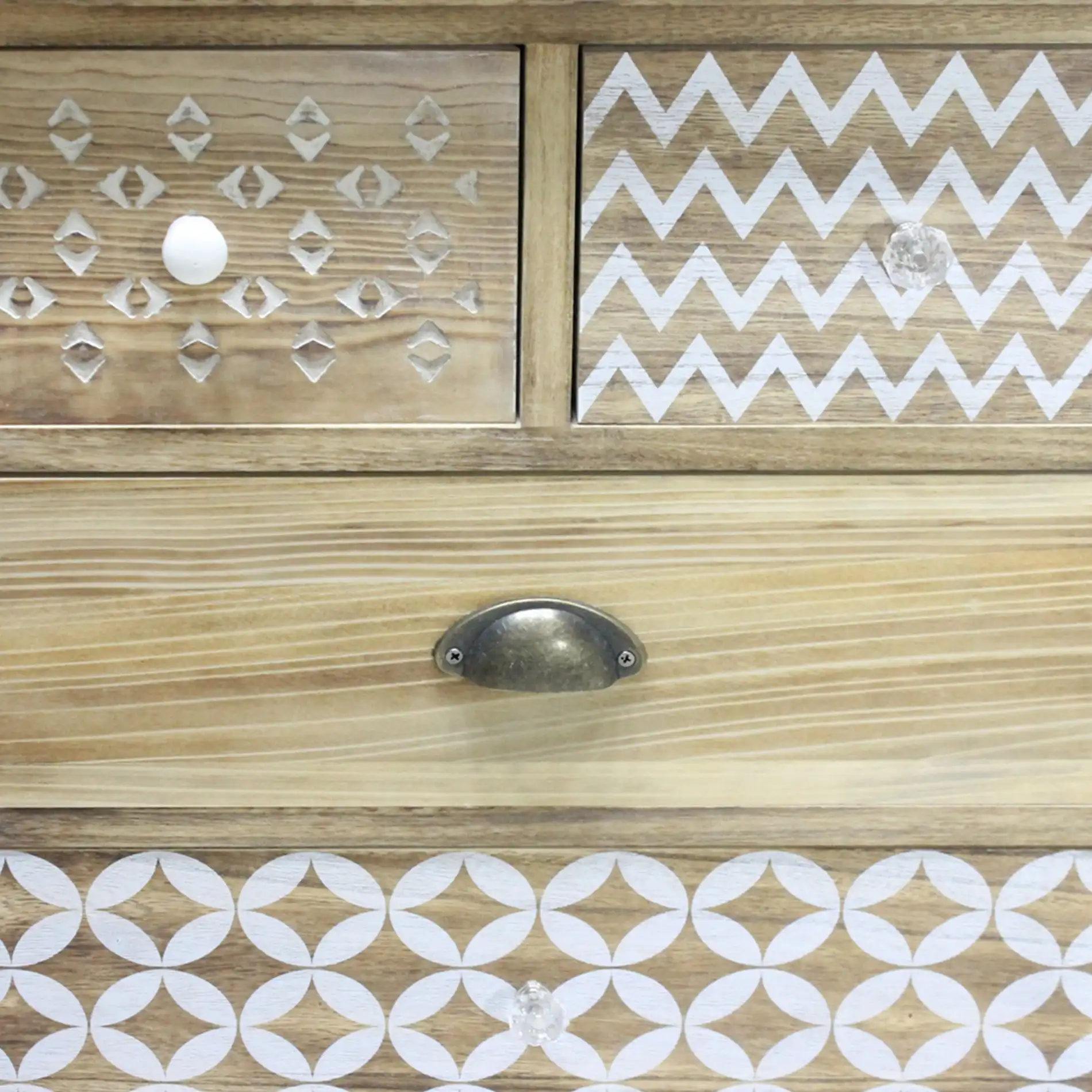 Feijoa - Mobile basso in stile boho chic con 4 cassetti - Image 3