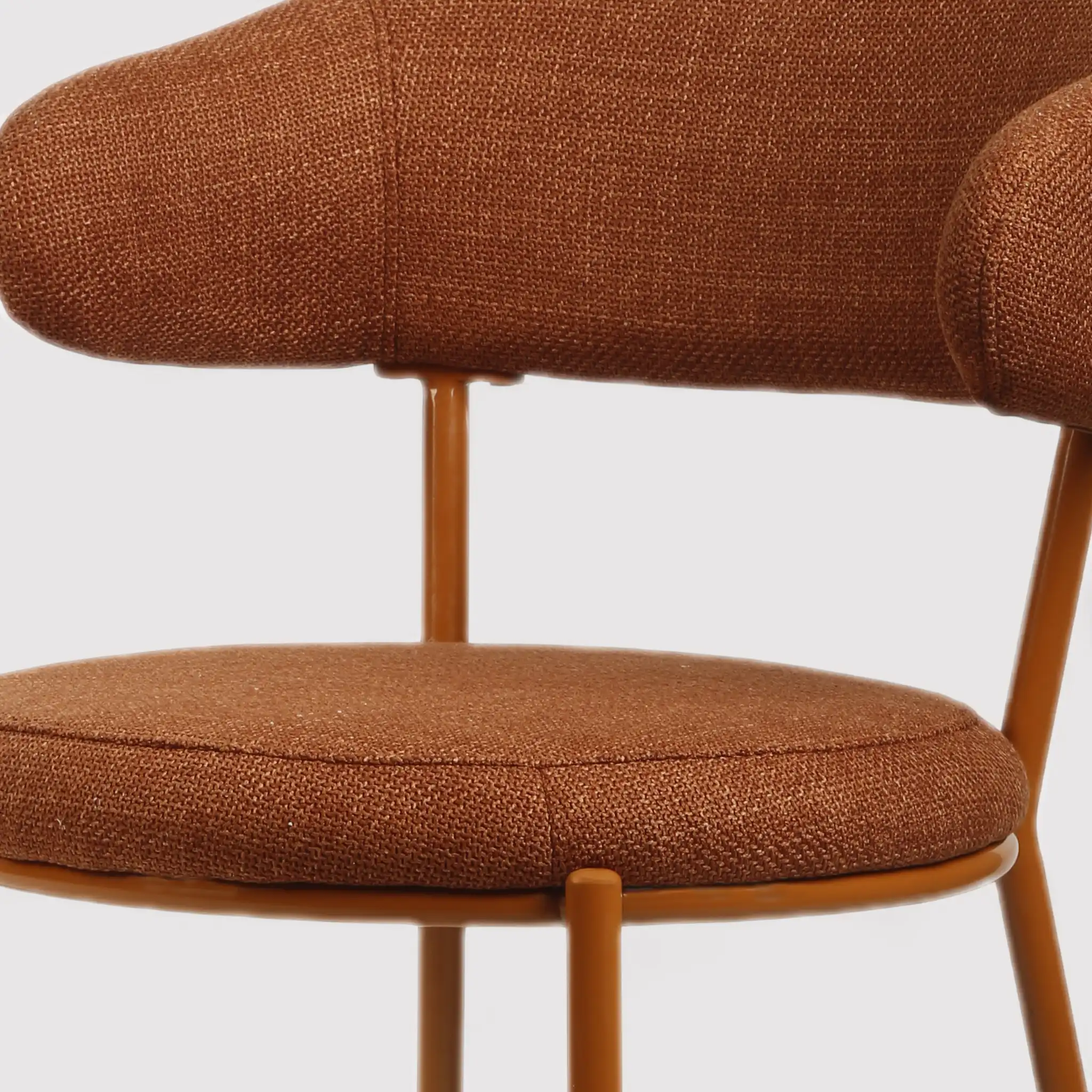 Frenj - Set 2 sedie eleganti arancione scuro in stile moderno - Image 8
