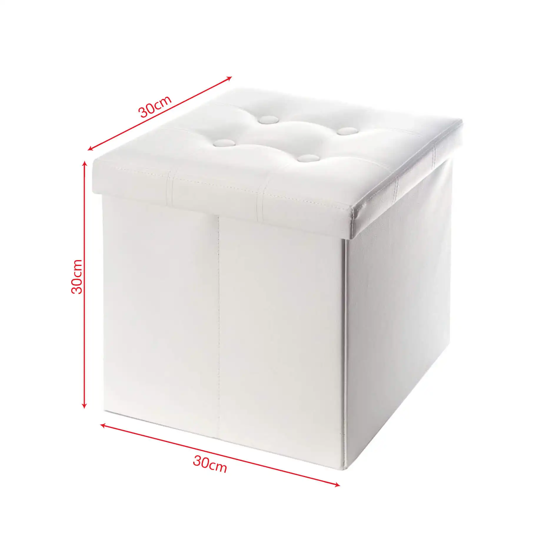 Gelsomino - Pouf bianco contenitore per salotto - Image 6