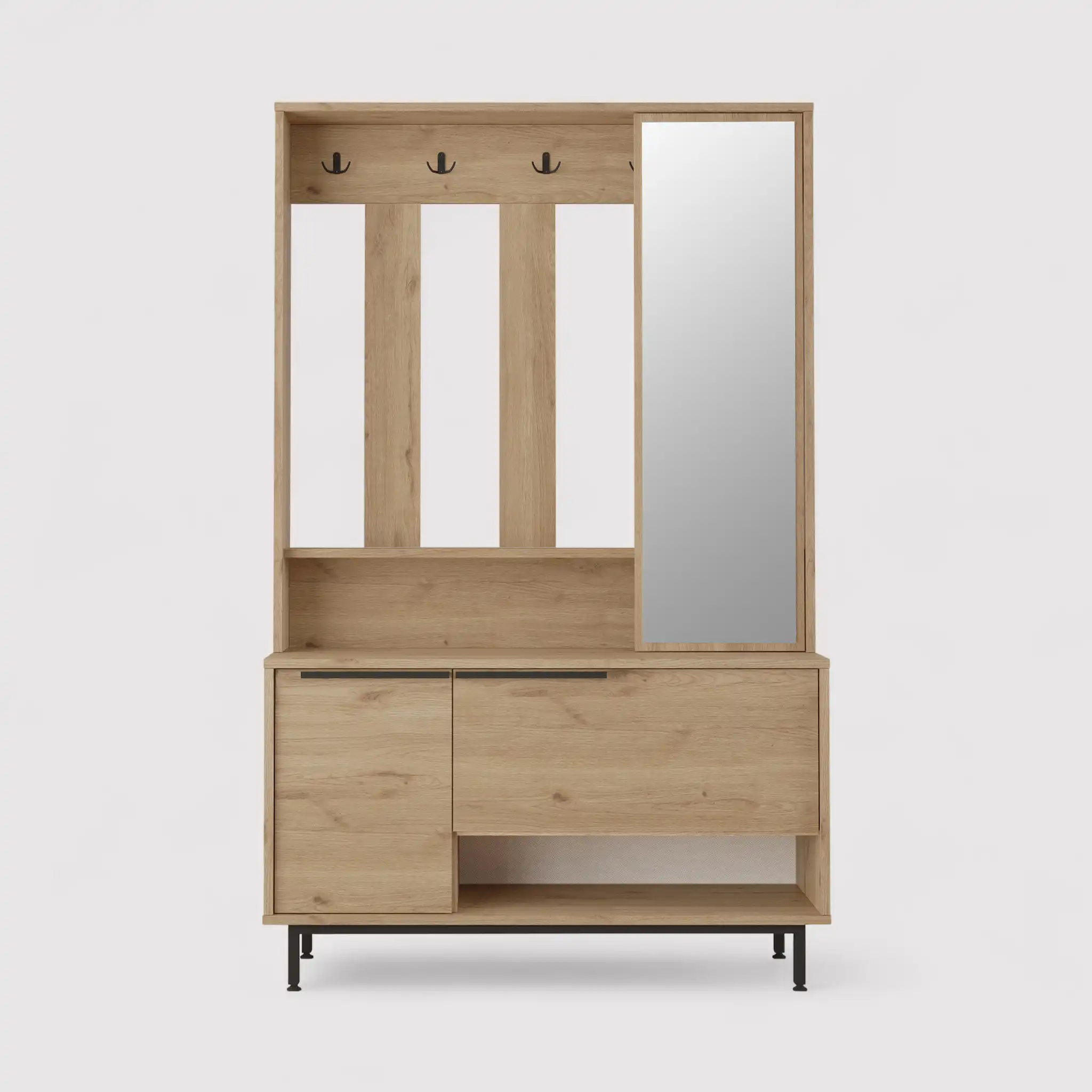 Giloy - Mobile da ingresso moderno con appendiabiti e specchio - Image 4