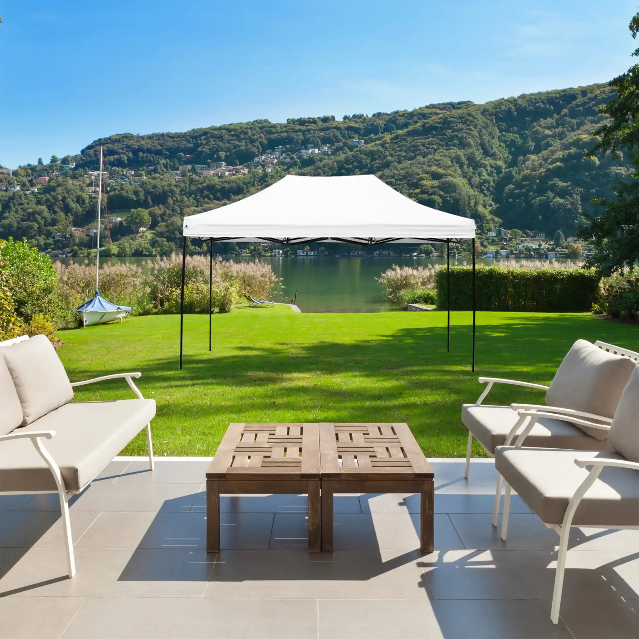 Ginkgo - Gazebo 3x4,5 bianco per fiere e mercati - Image 2