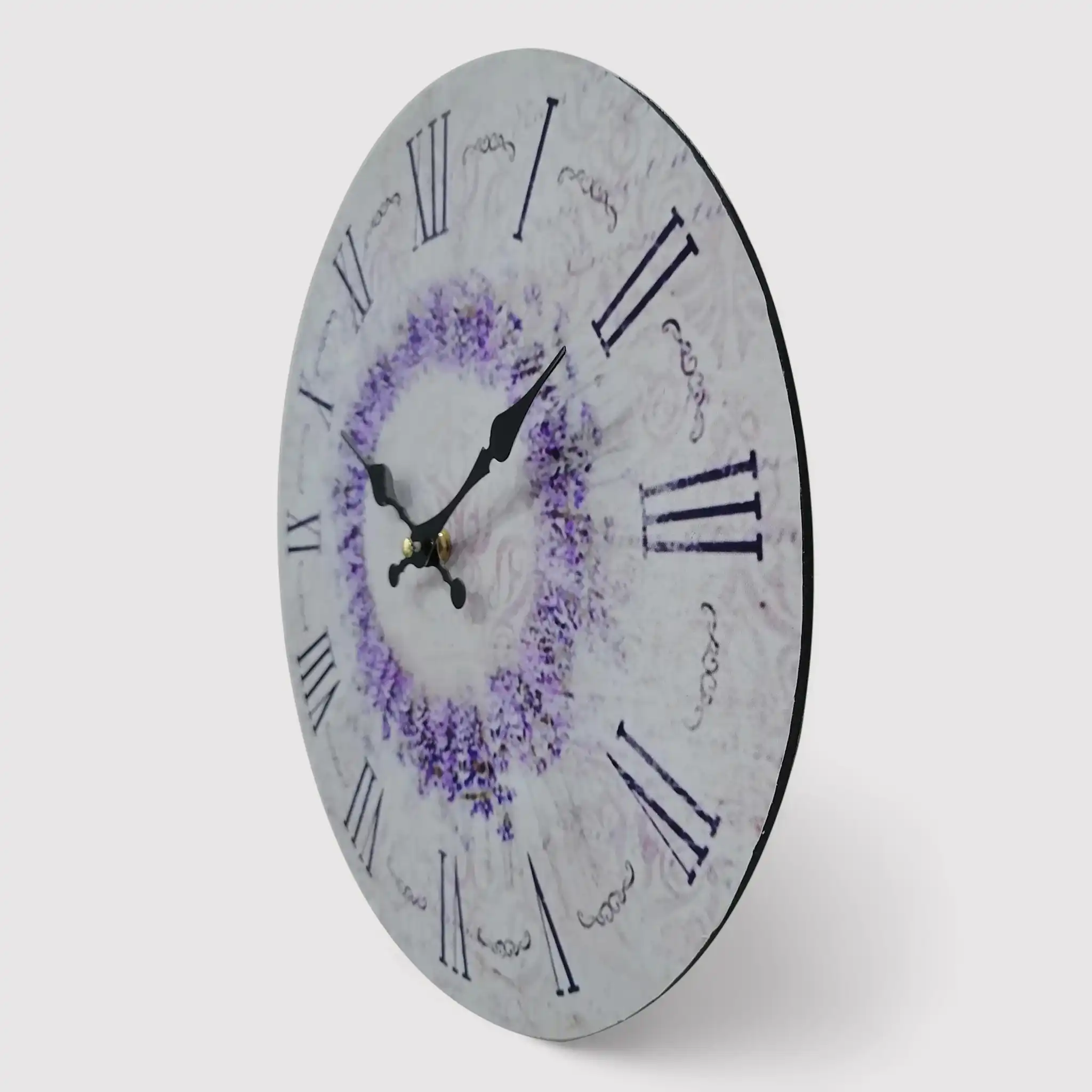 Girardina - Orologio da parete con motivo floreale viola - Image 3