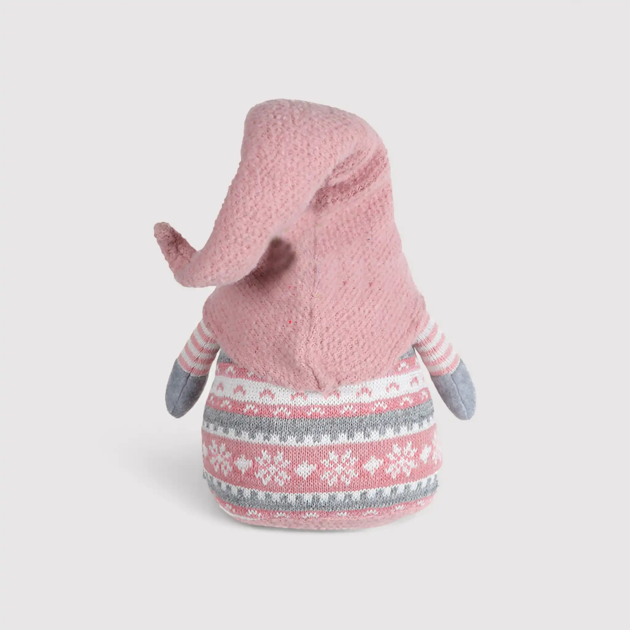 Gnomo di Natale rosa fermaporta e decorativo - Image 3